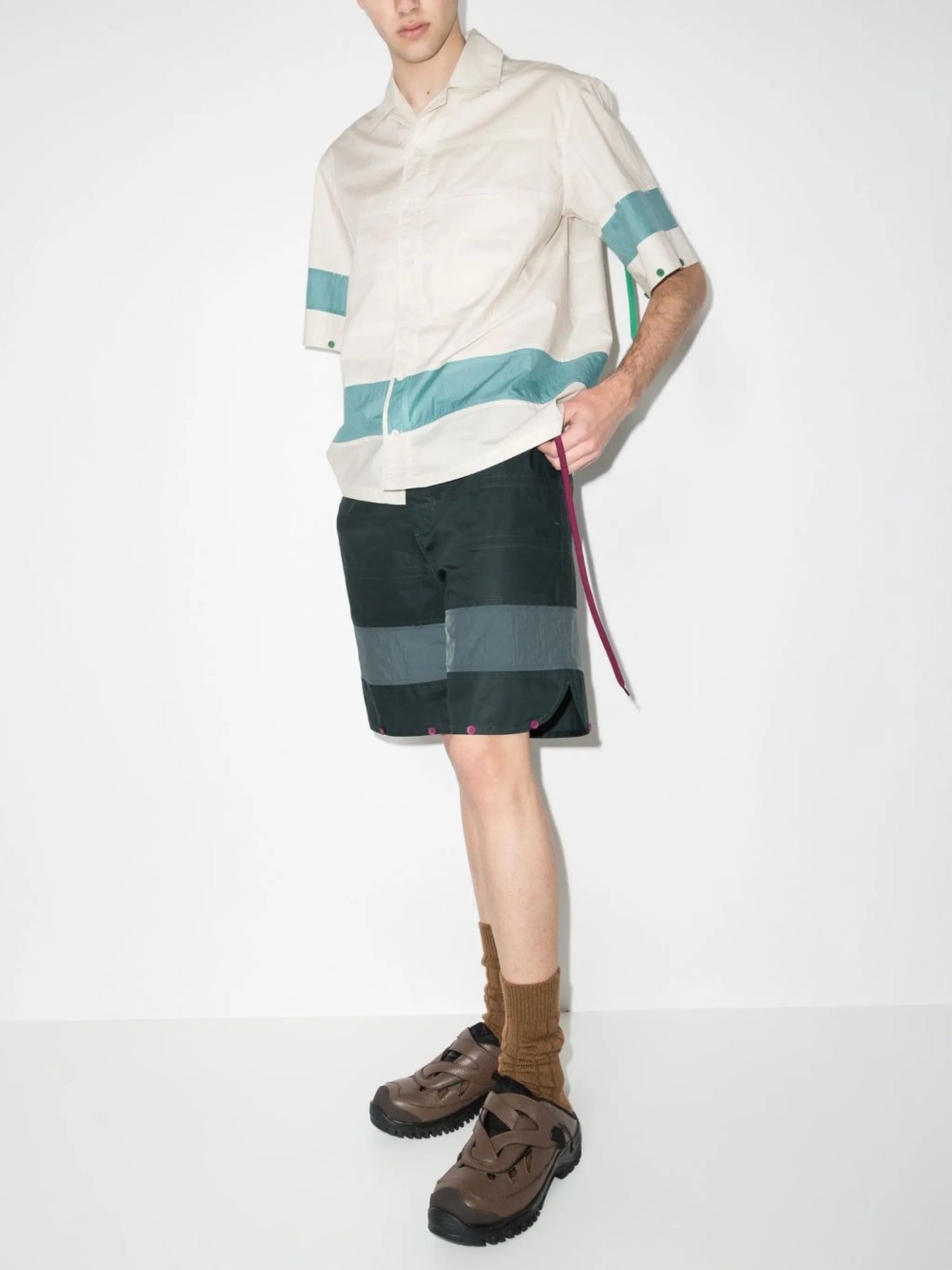 panelled bermuda shorts