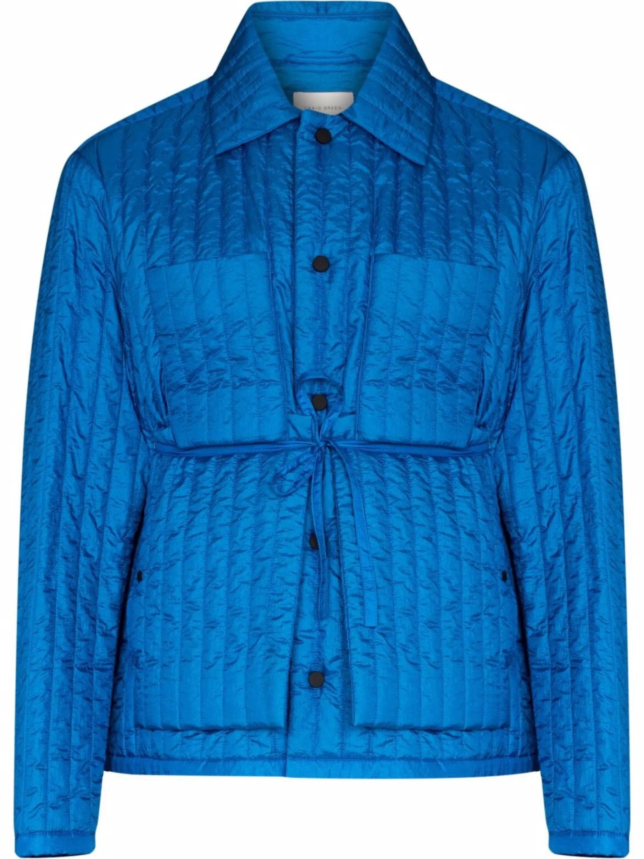 quilted single-breasted jacket