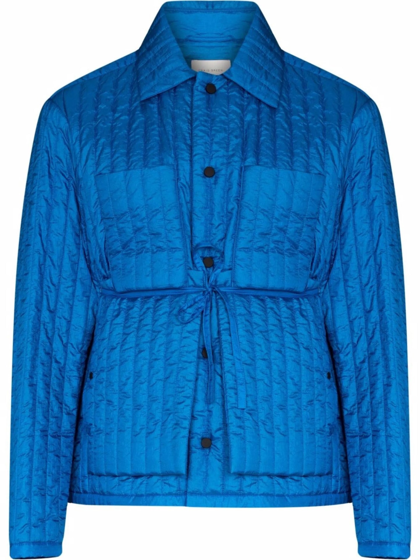quilted single-breasted jacket