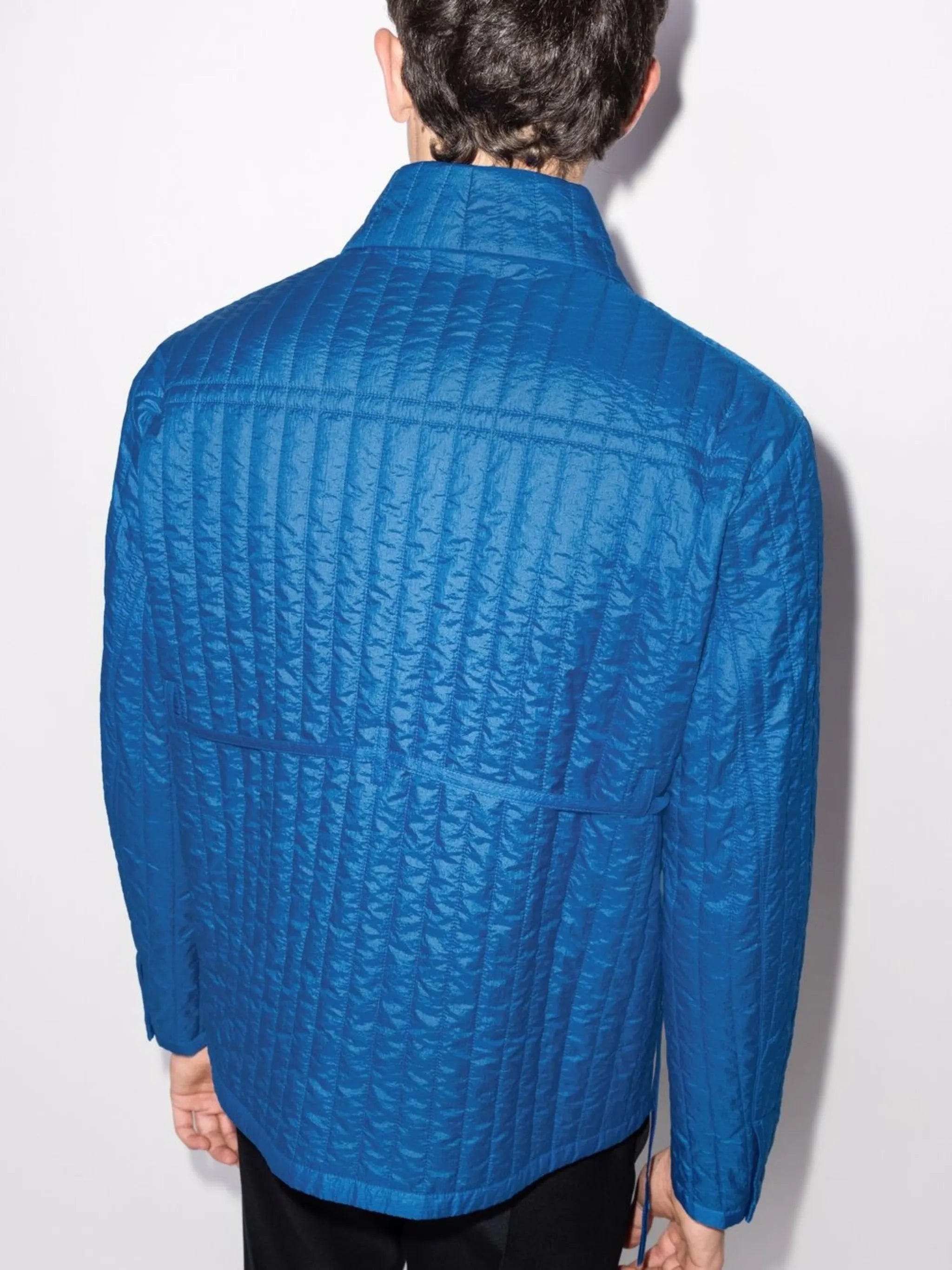 quilted single-breasted jacket