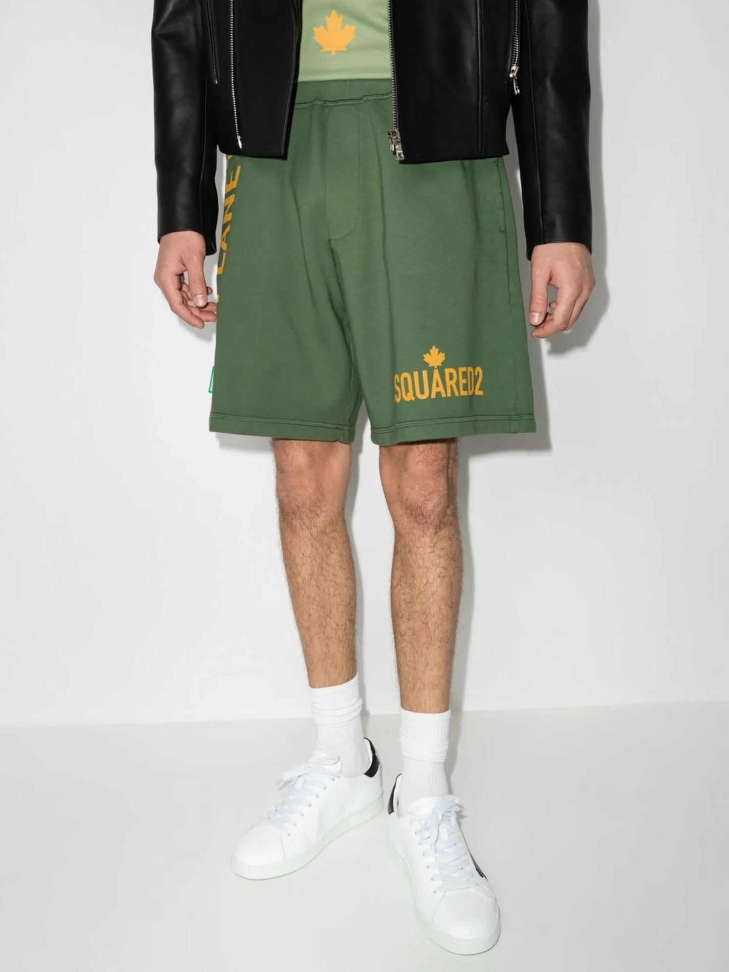 logo-print track shorts