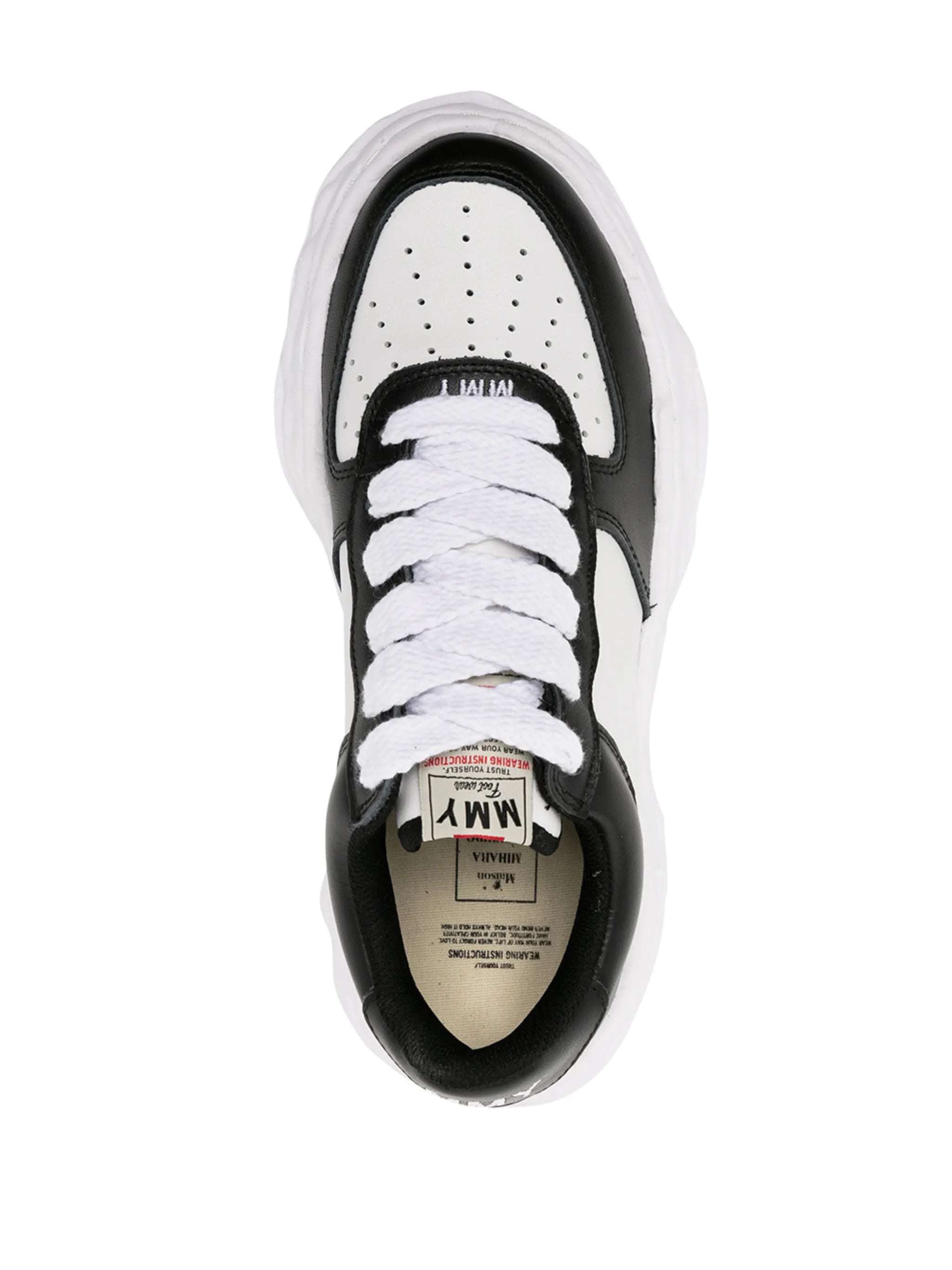 Wayne two-tone leather sneakers