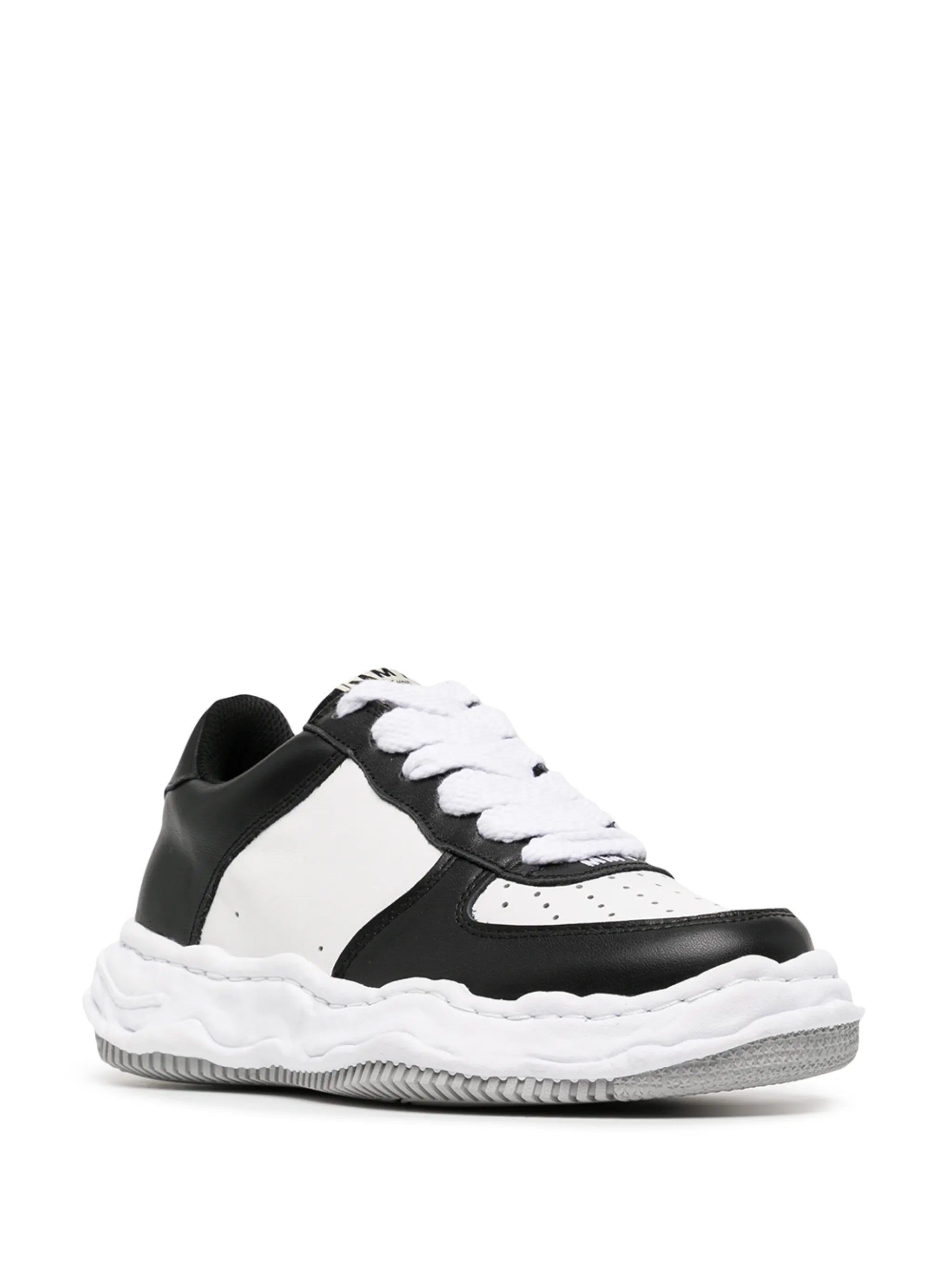Wayne two-tone leather sneakers