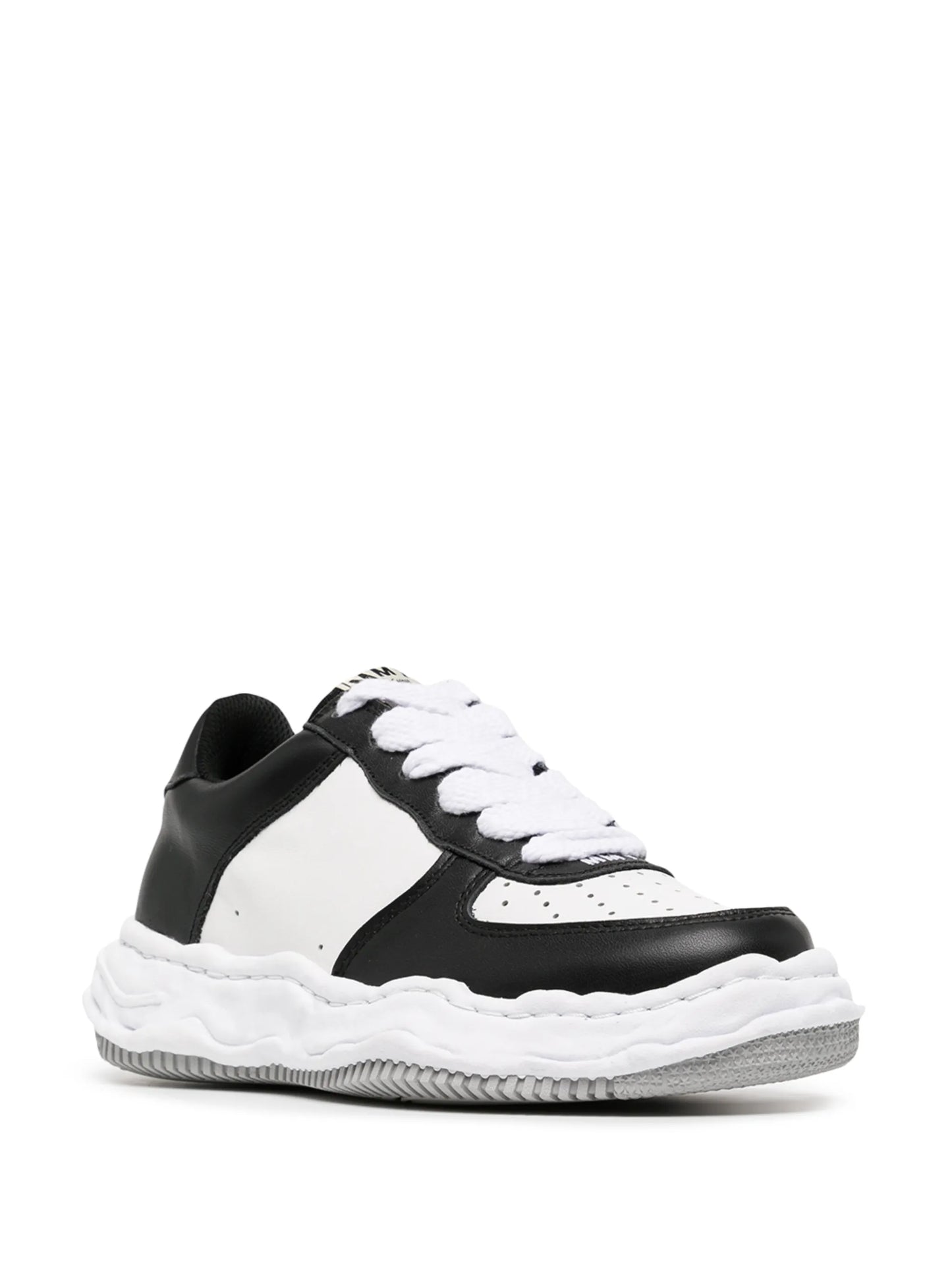 Wayne two-tone leather sneakers