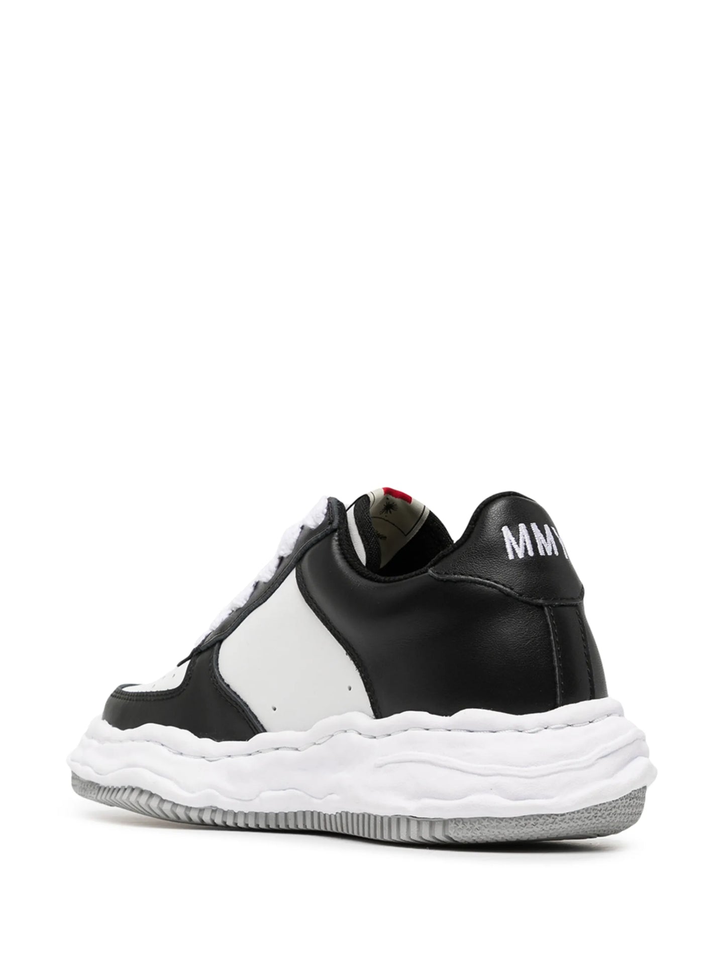 Wayne two-tone leather sneakers