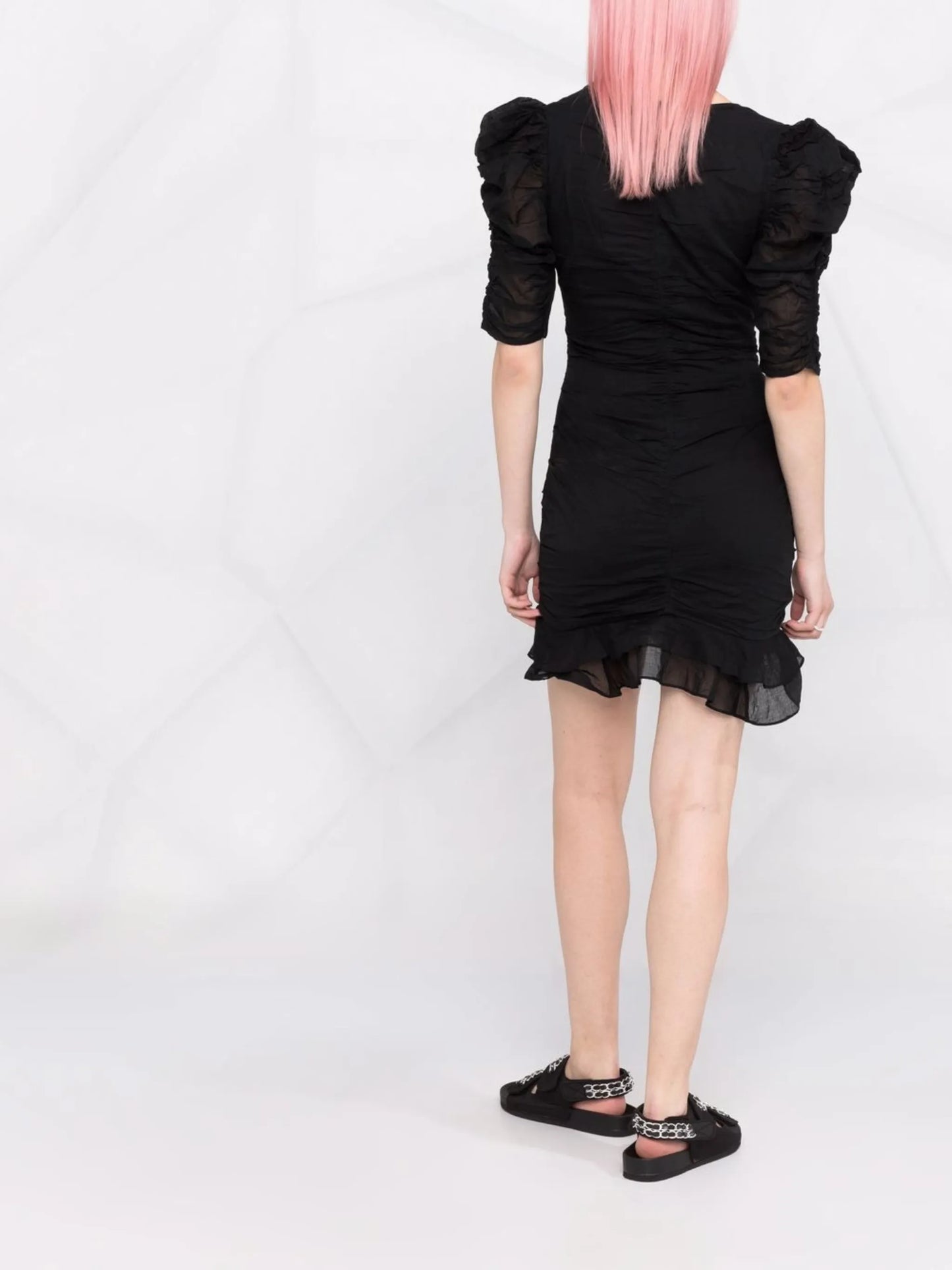 Sireny puff-sleeve mini dress