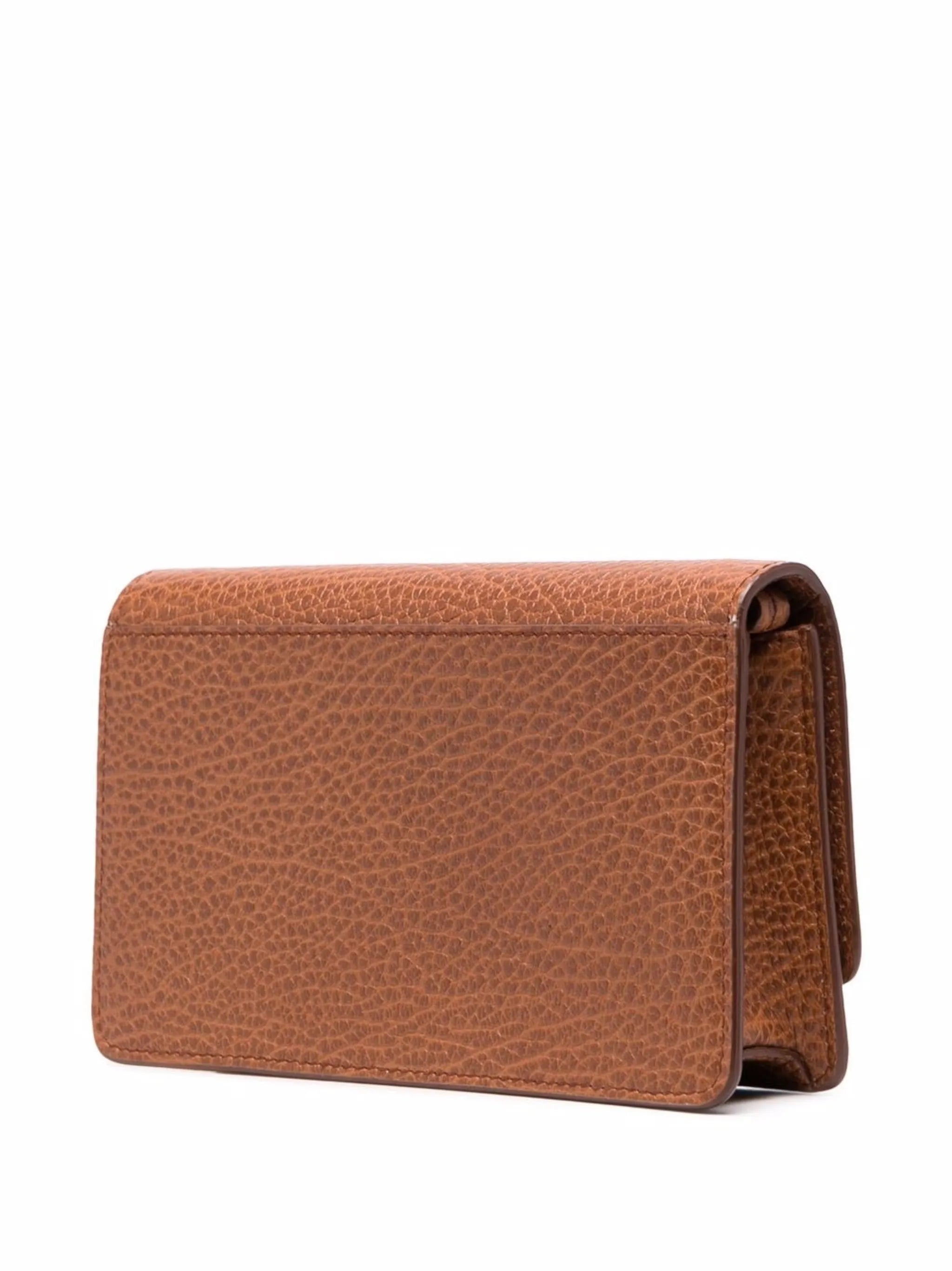 four-stitch leather wallet-on-chain