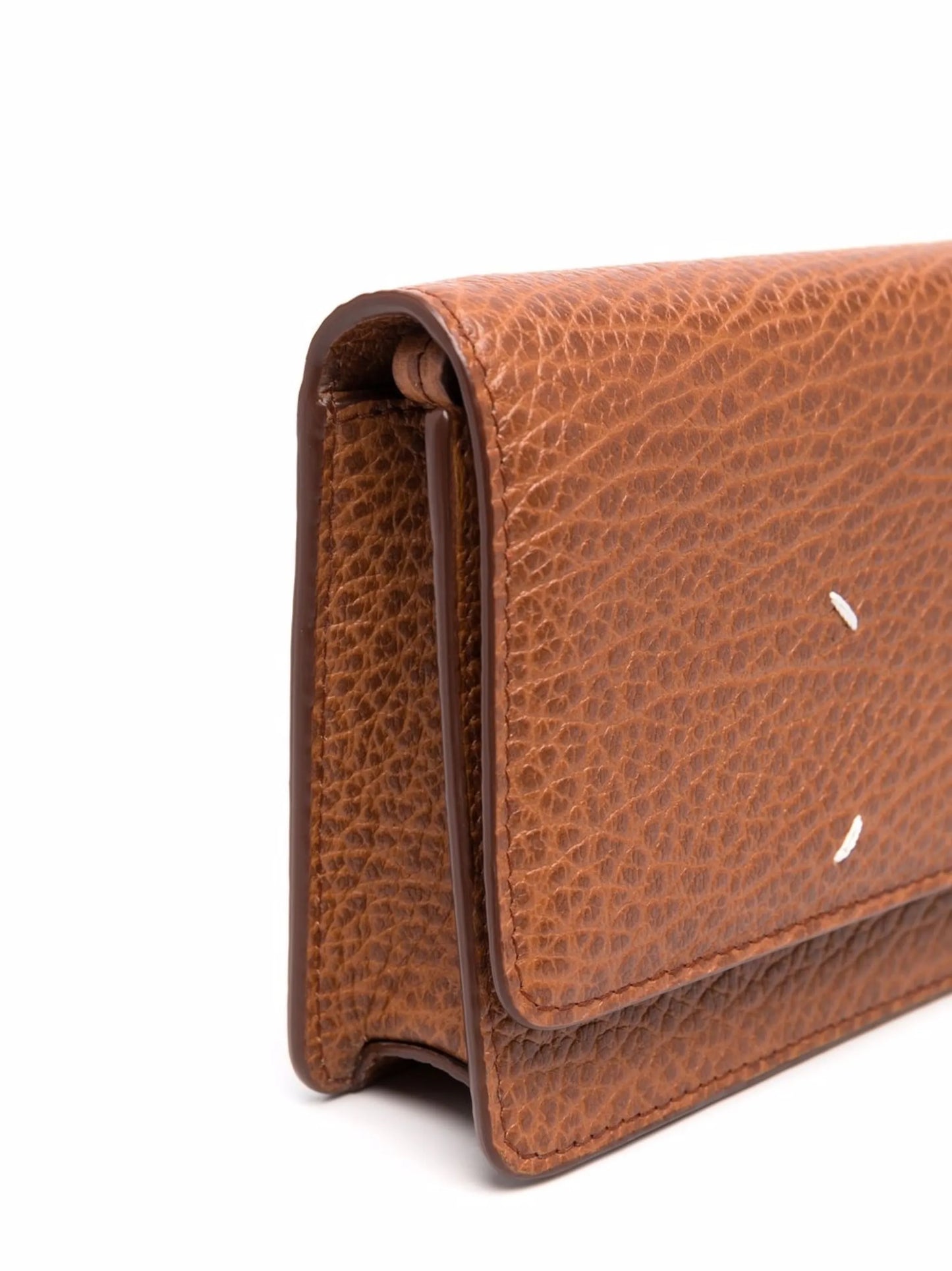 four-stitch leather wallet-on-chain