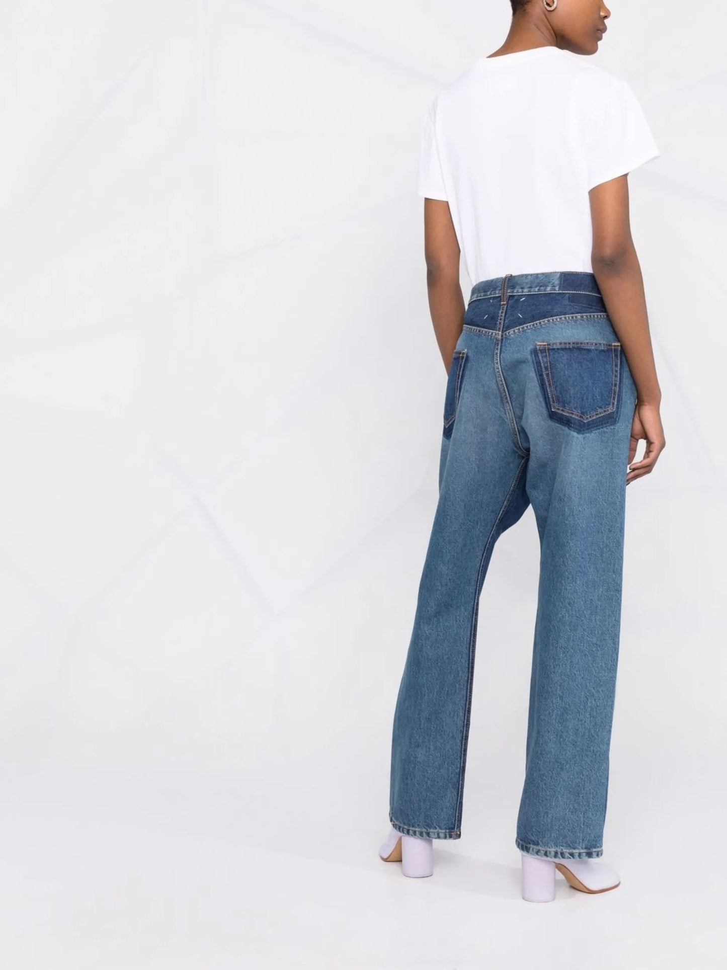 two-tone oversize jeans