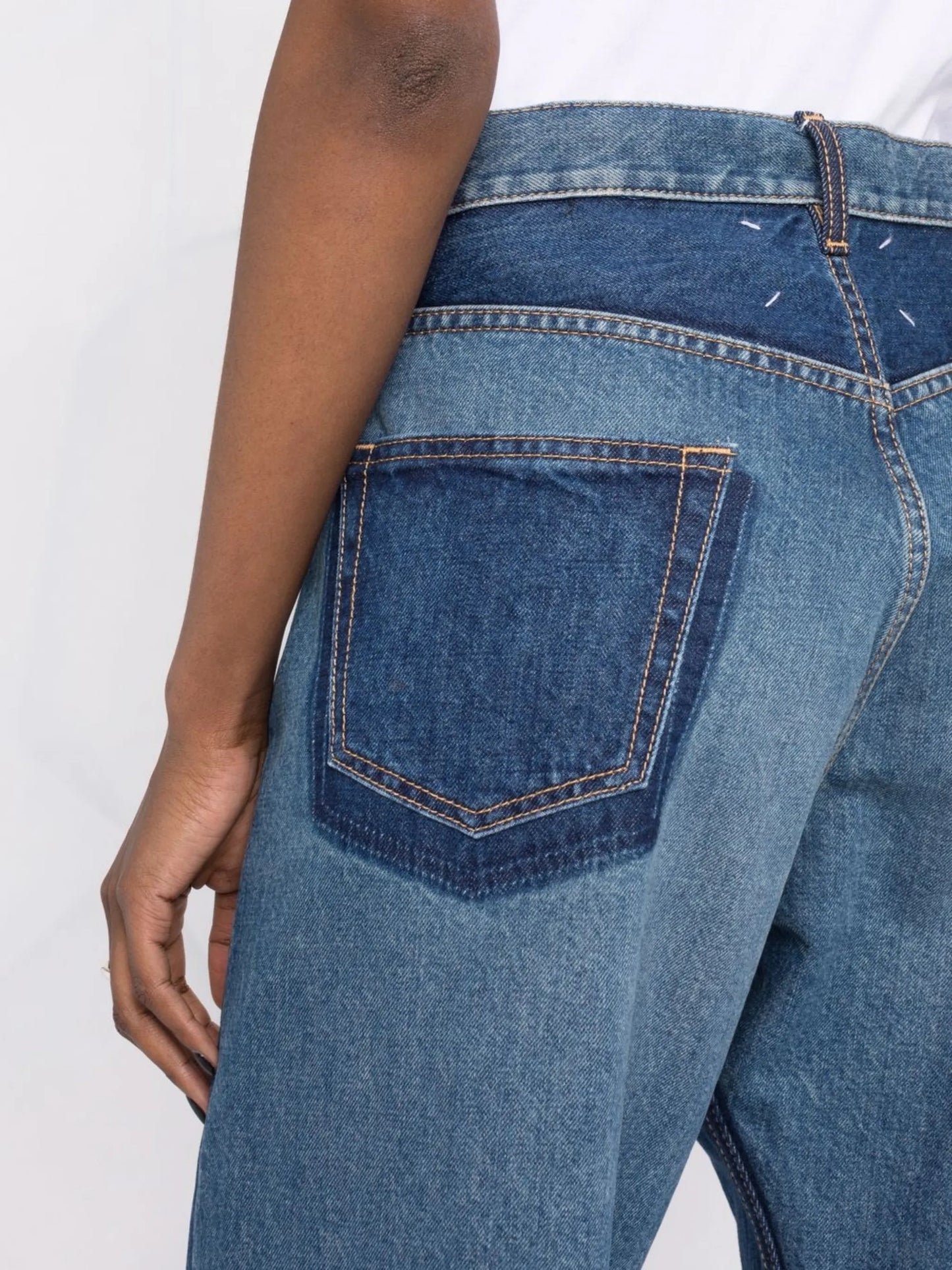 two-tone oversize jeans