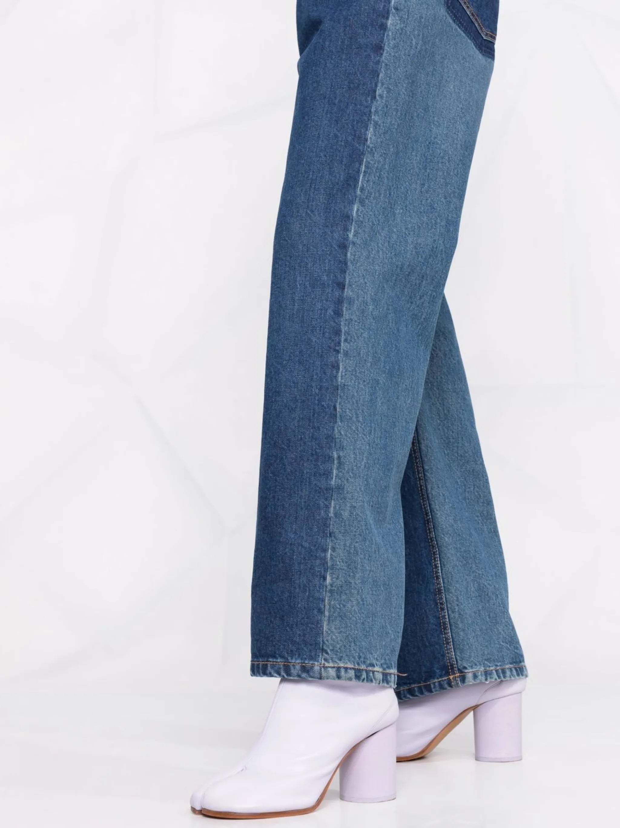 two-tone oversize jeans