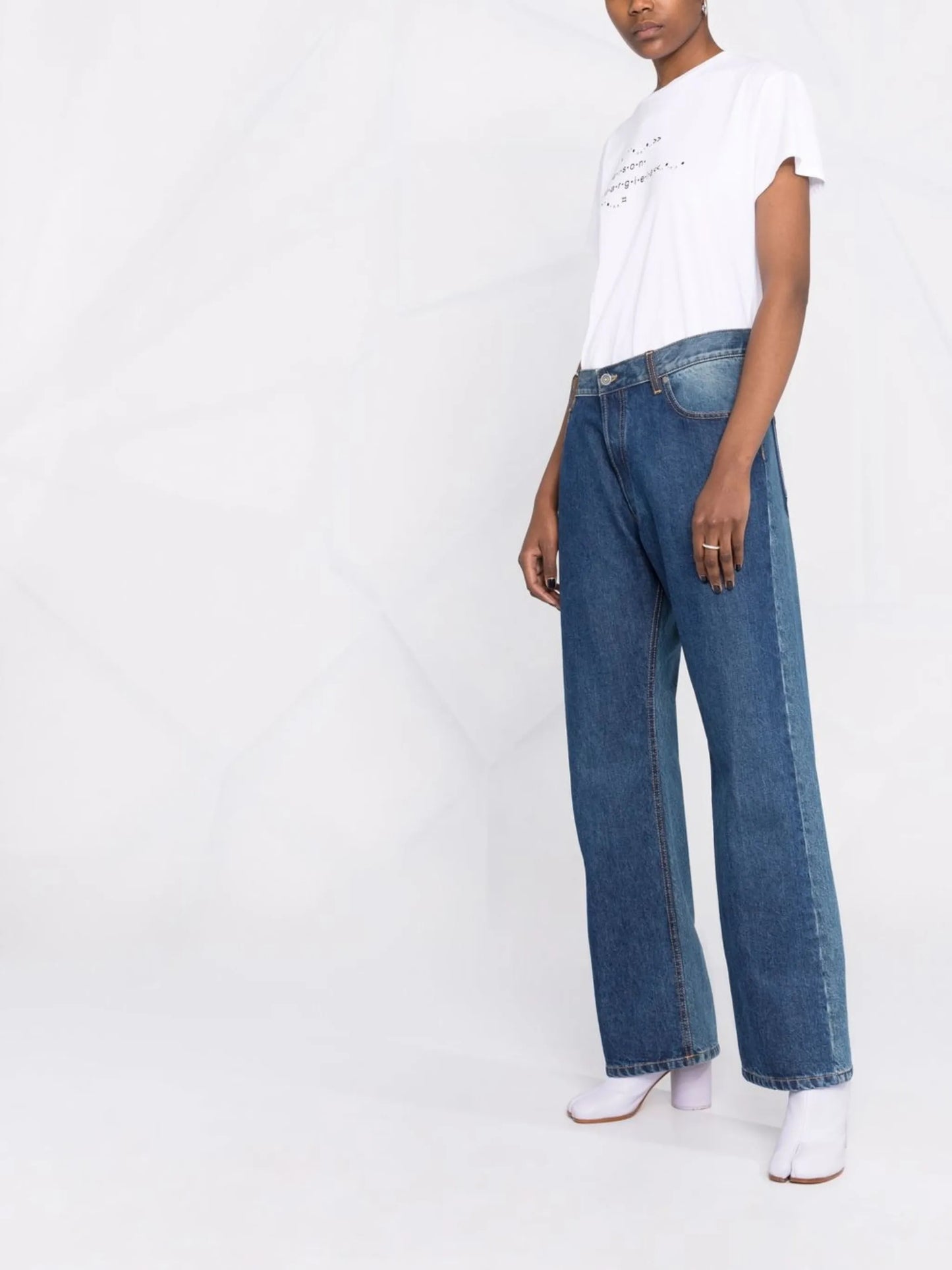 two-tone oversize jeans