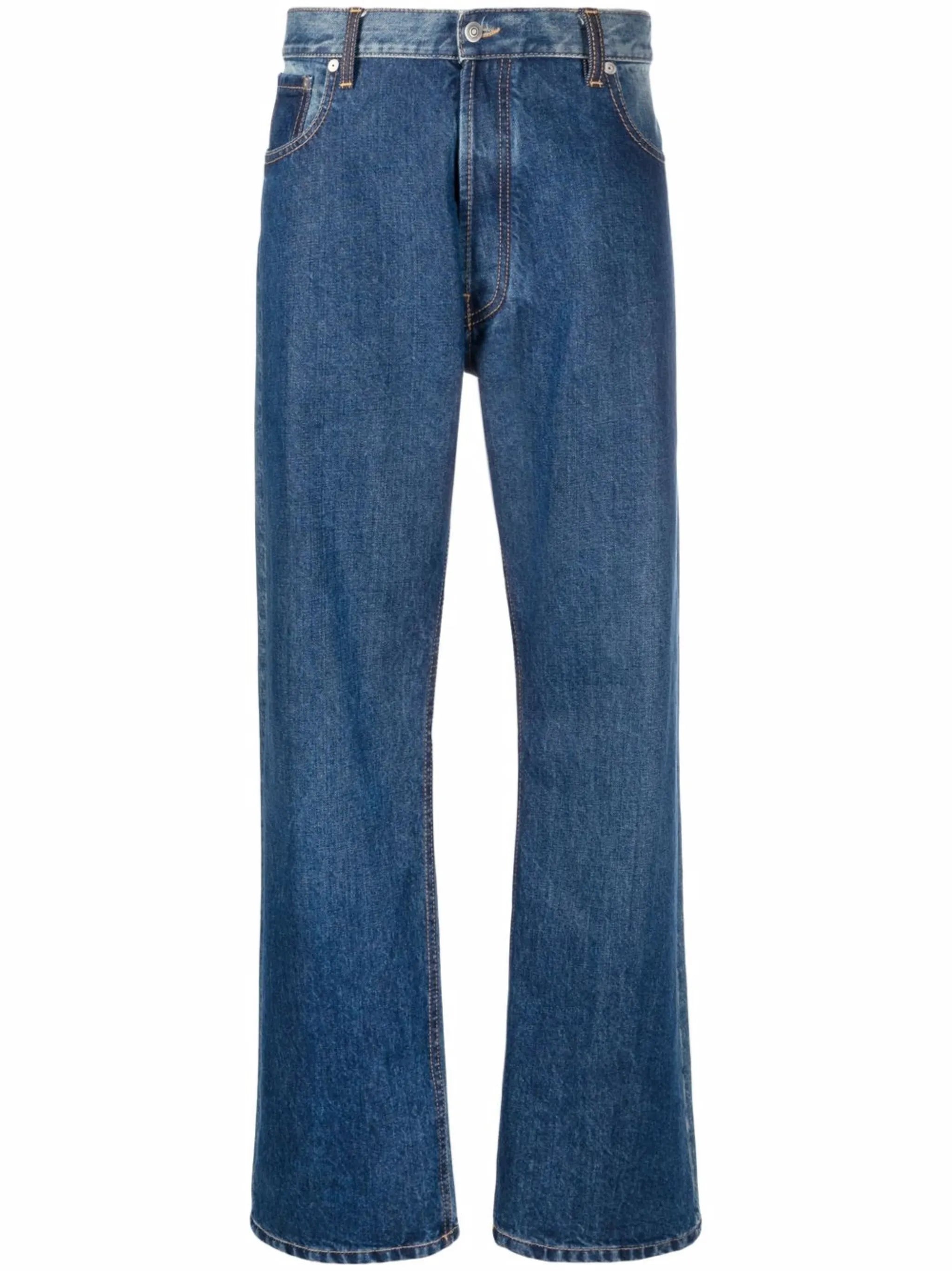 two-tone oversize jeans