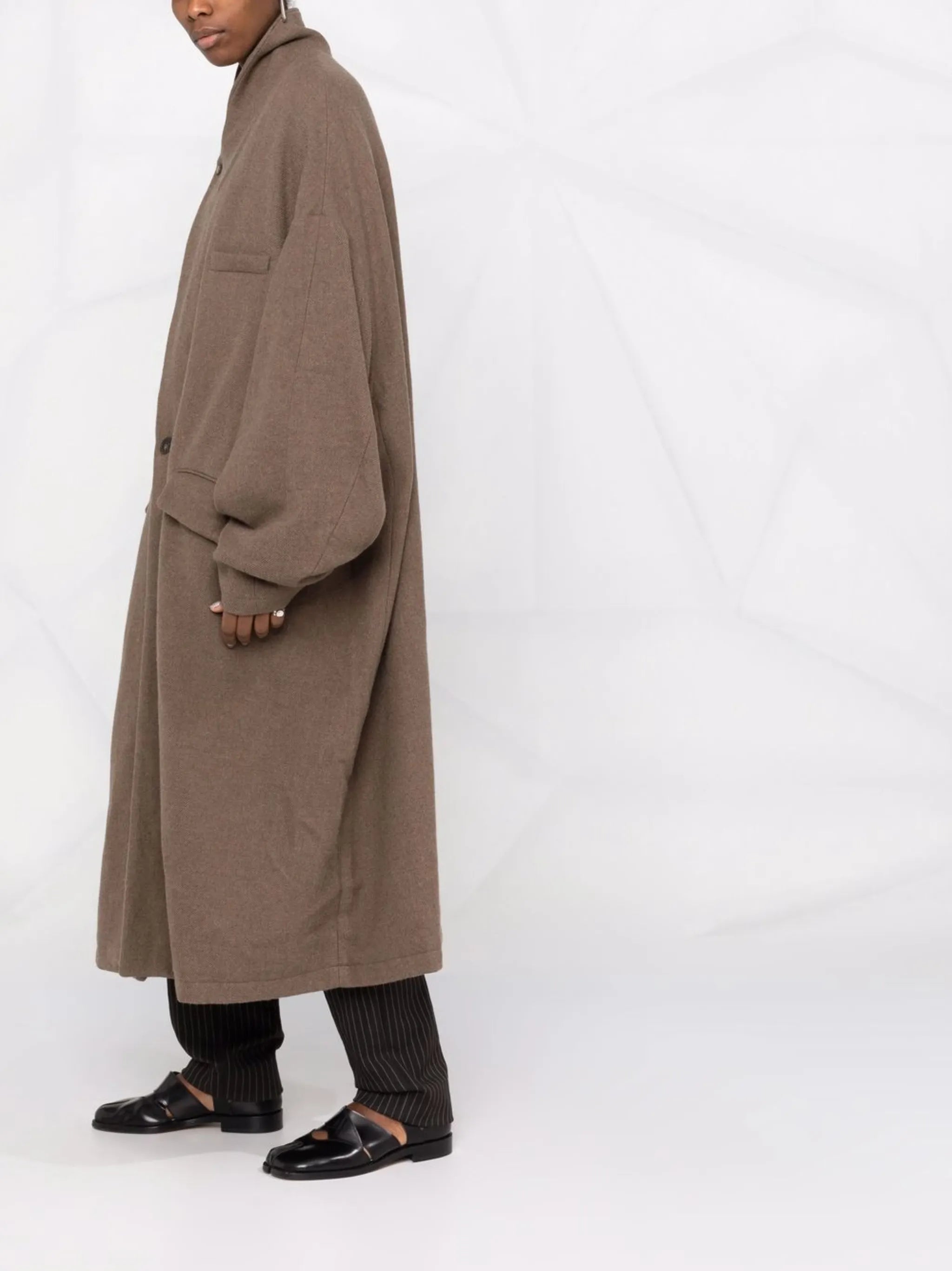 single-breasted wool coat