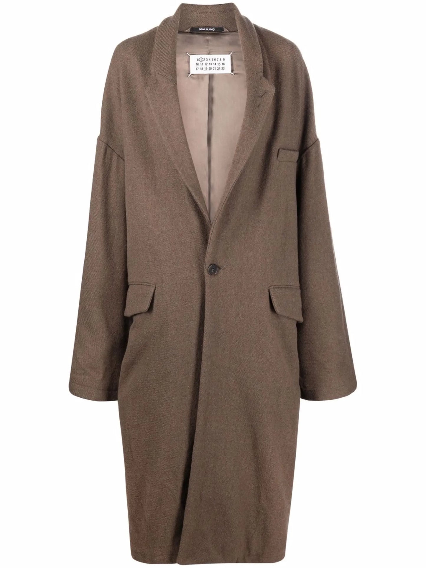 single-breasted wool coat