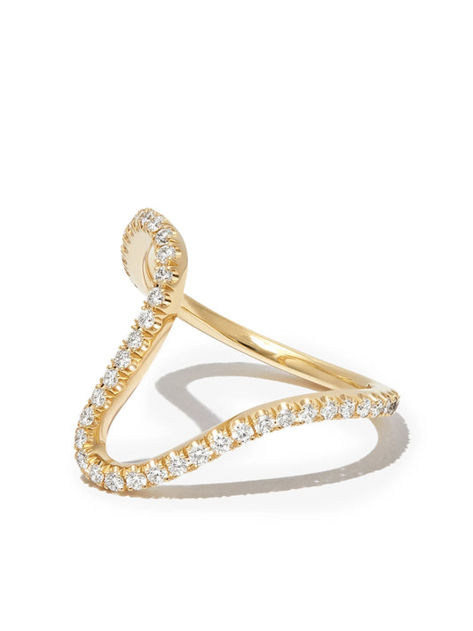 18kt yellow gold Trace diamond ring