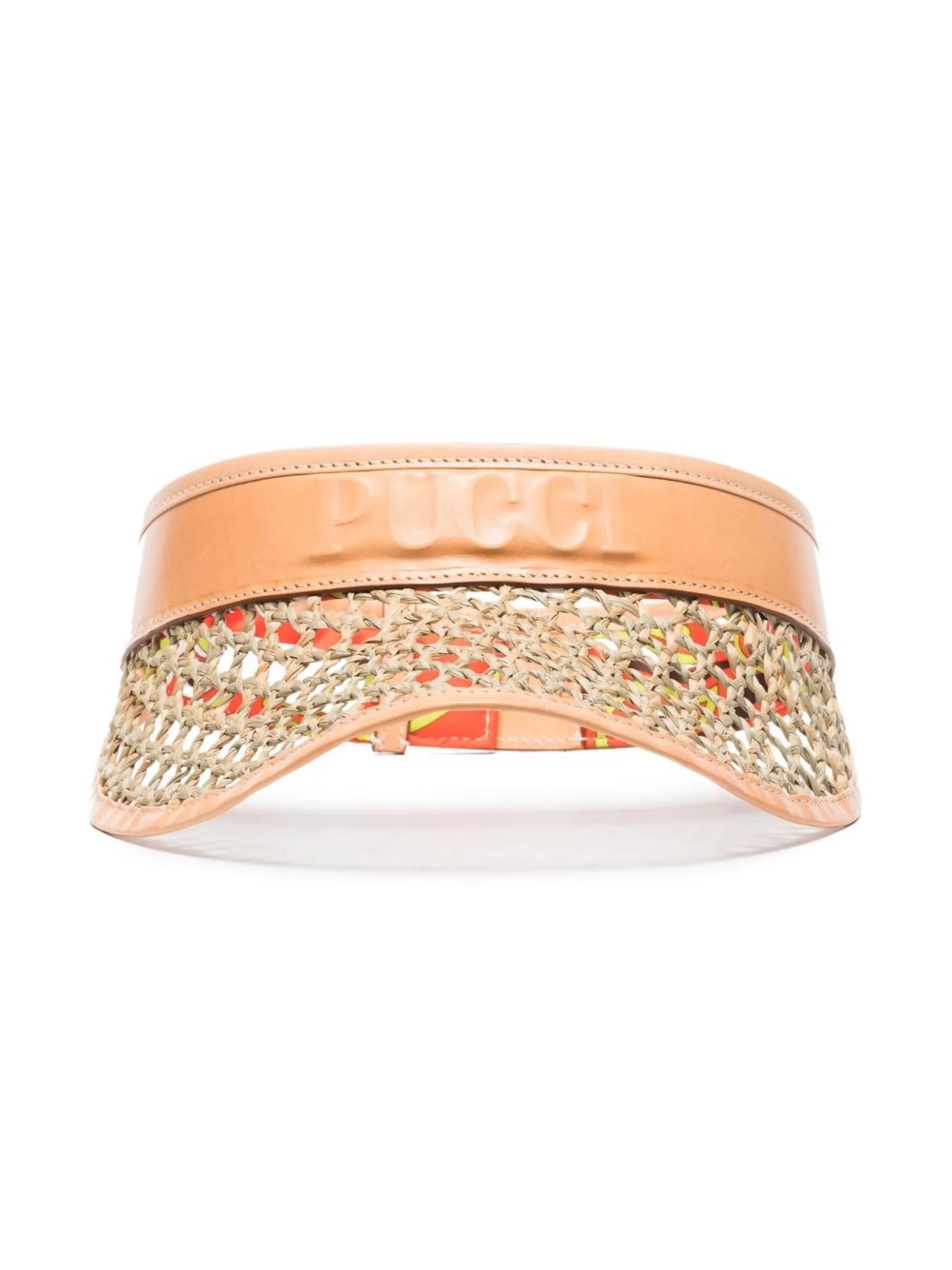woven raffia visor