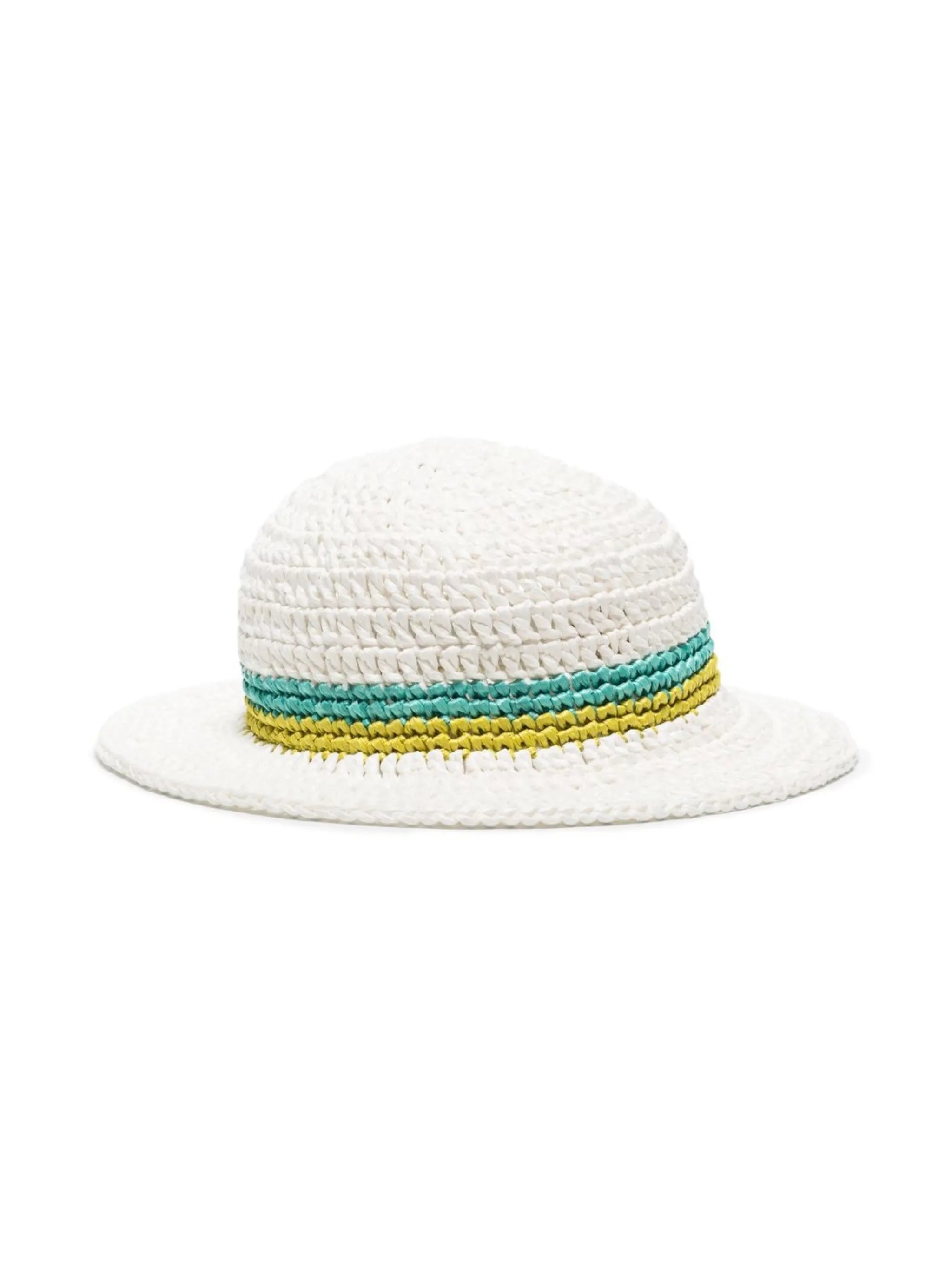 interwoven-design stripe-detail hat