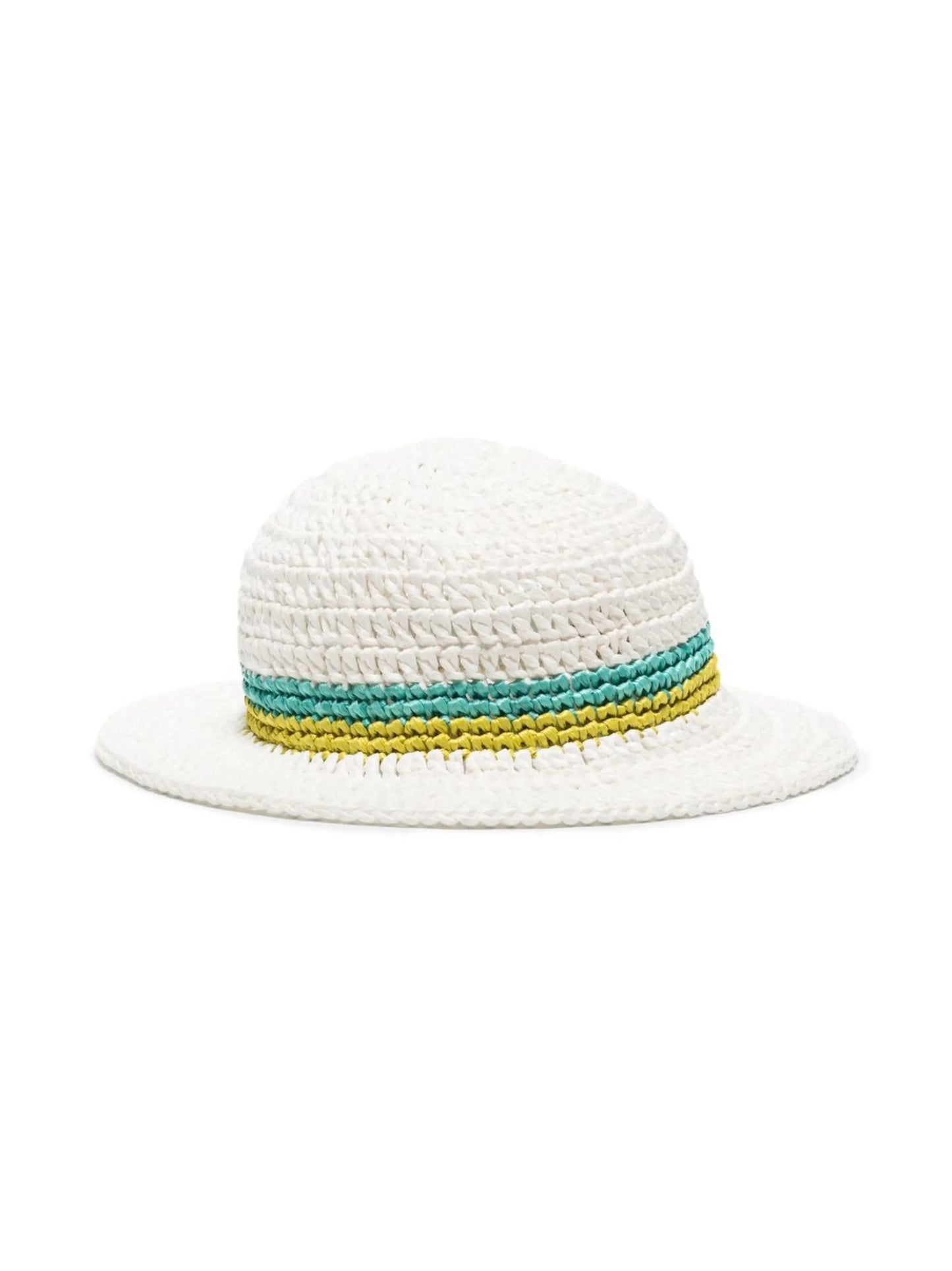 interwoven-design stripe-detail hat