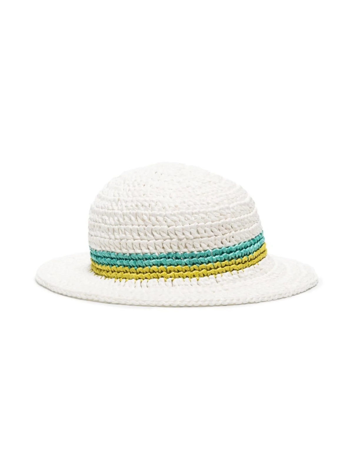 interwoven-design stripe-detail hat