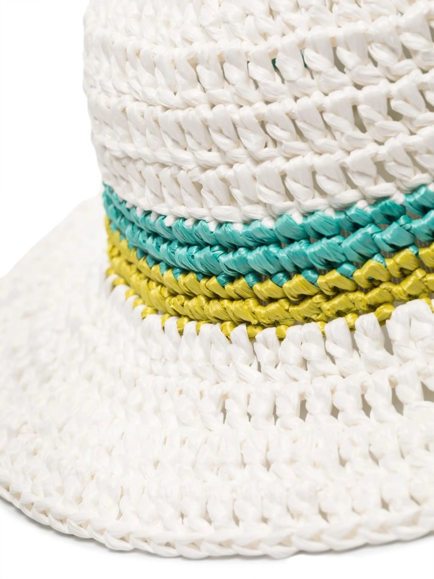 interwoven-design stripe-detail hat