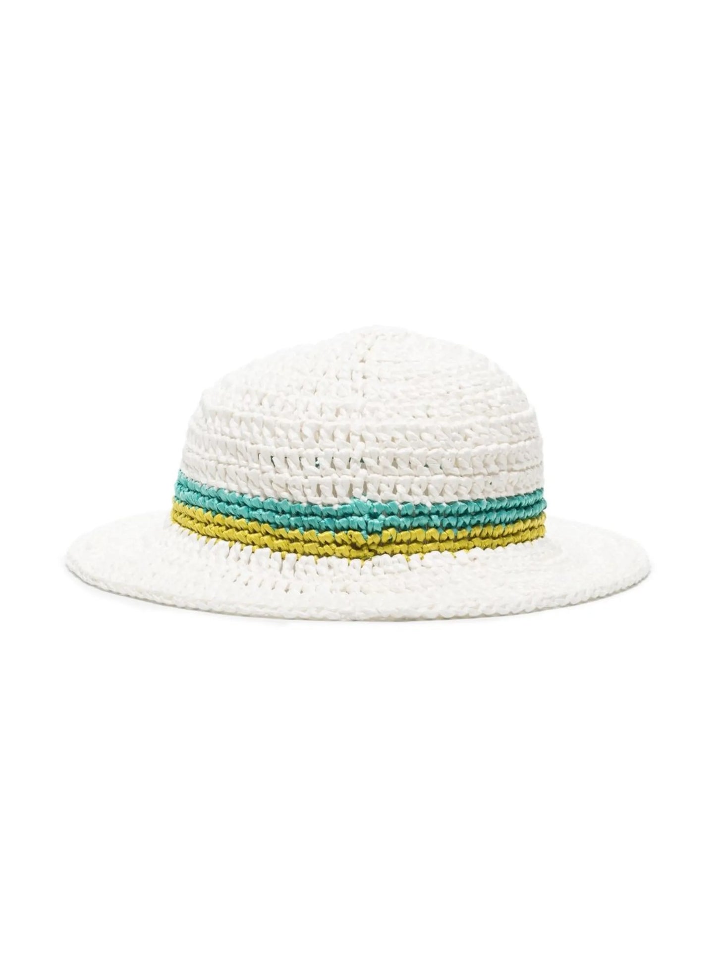 interwoven-design stripe-detail hat