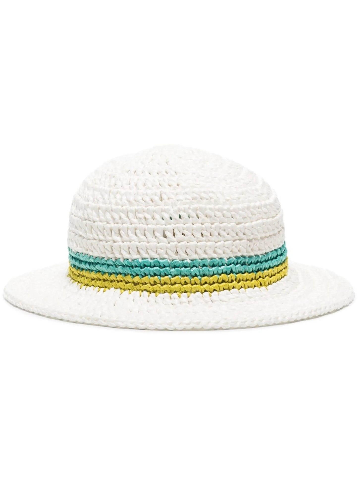 interwoven-design stripe-detail hat