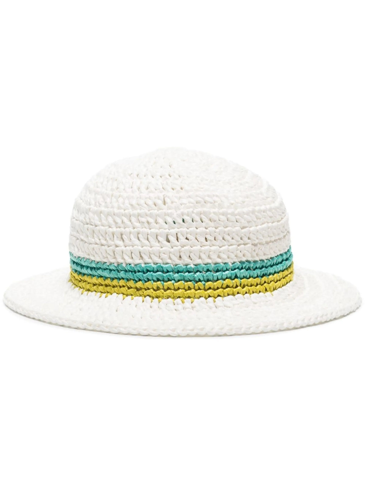 interwoven-design stripe-detail hat