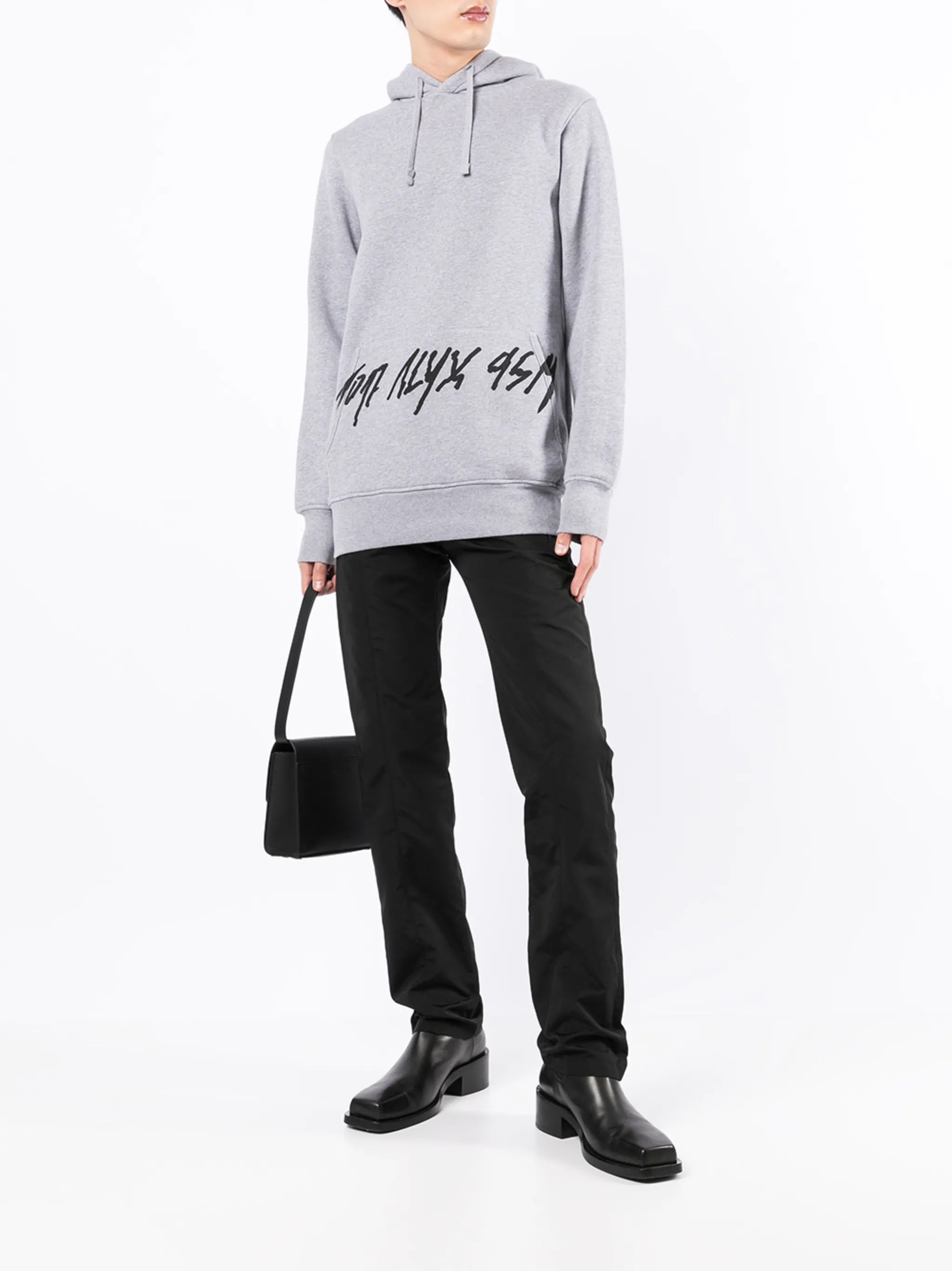 logo-print drawstring hoodie