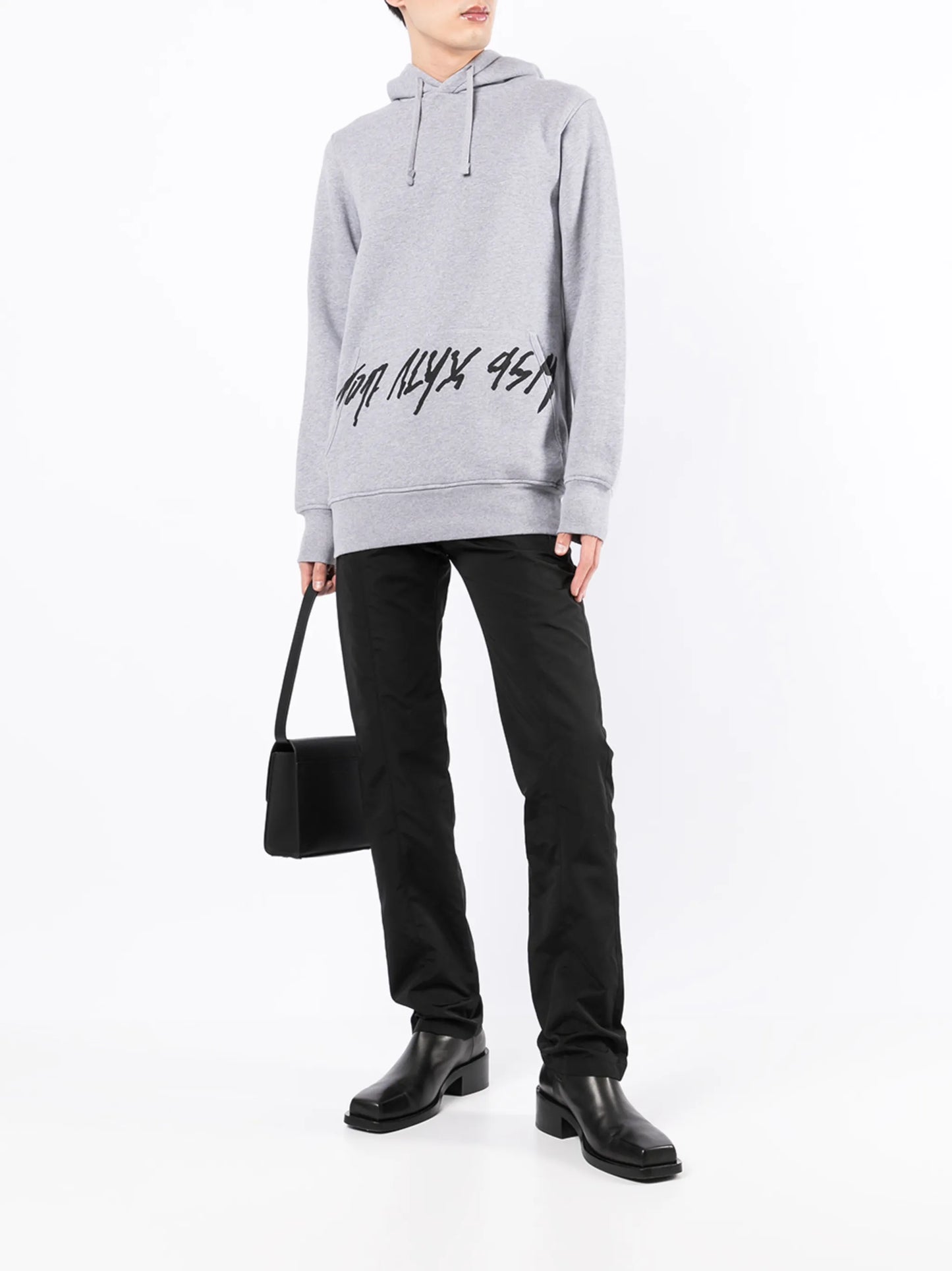 logo-print drawstring hoodie