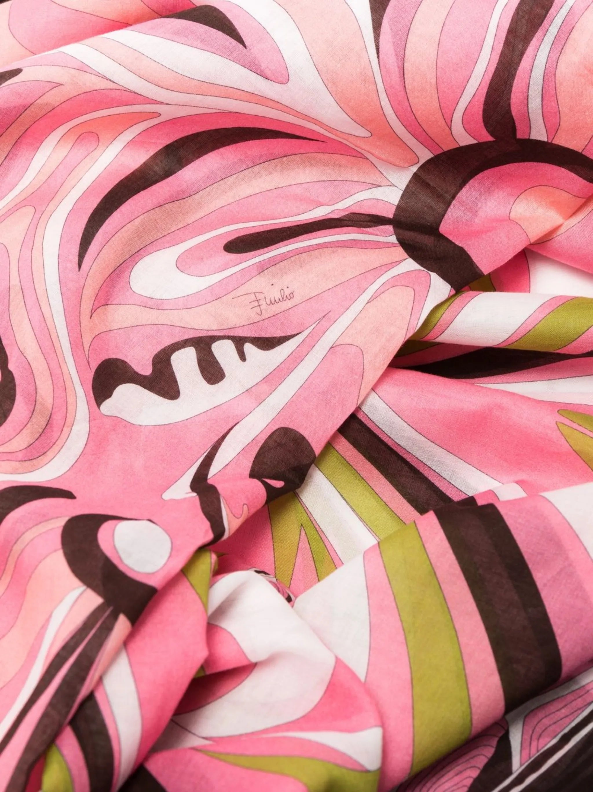 Africana-print long scarf