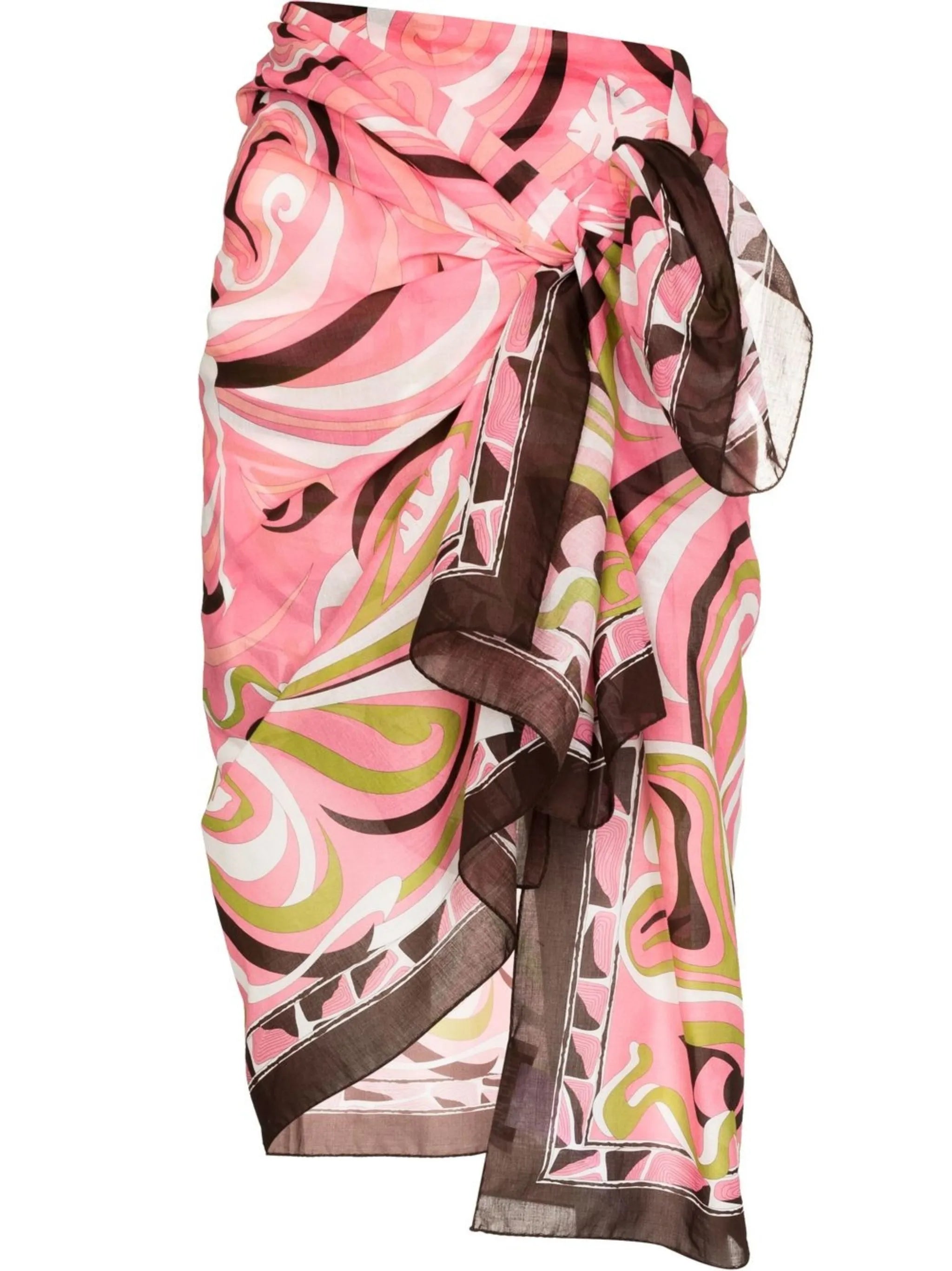 Africana-print long scarf