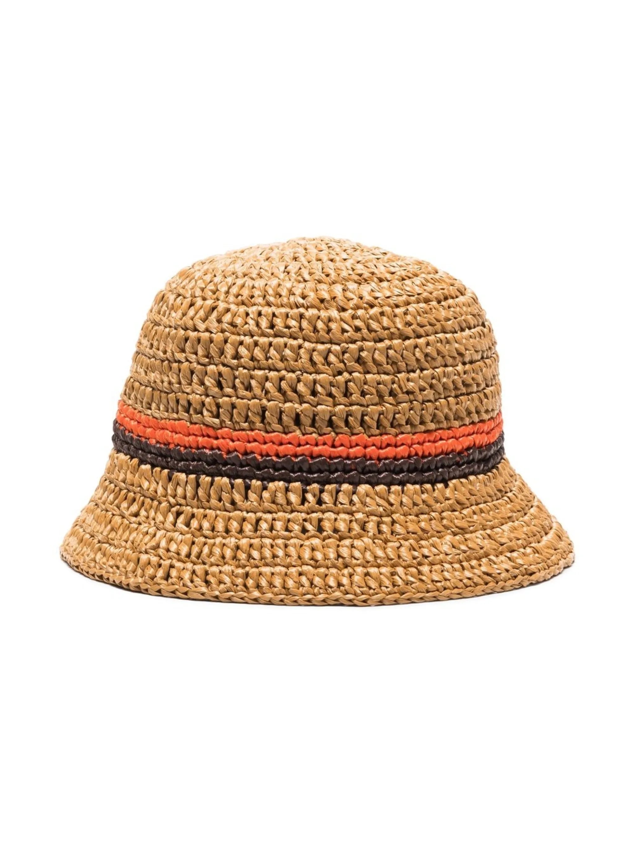 contrast-trim woven sun hat