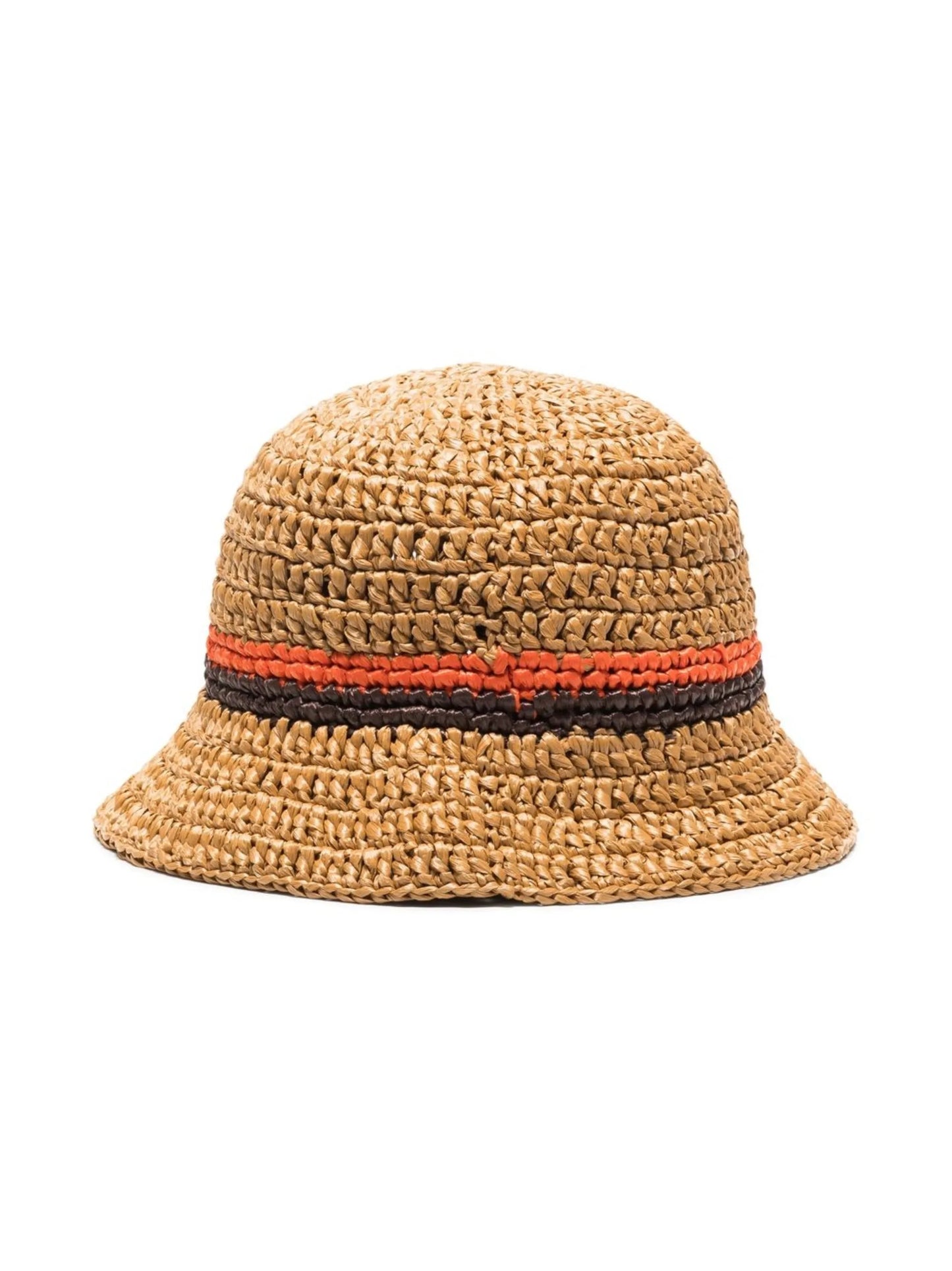 contrast-trim woven sun hat