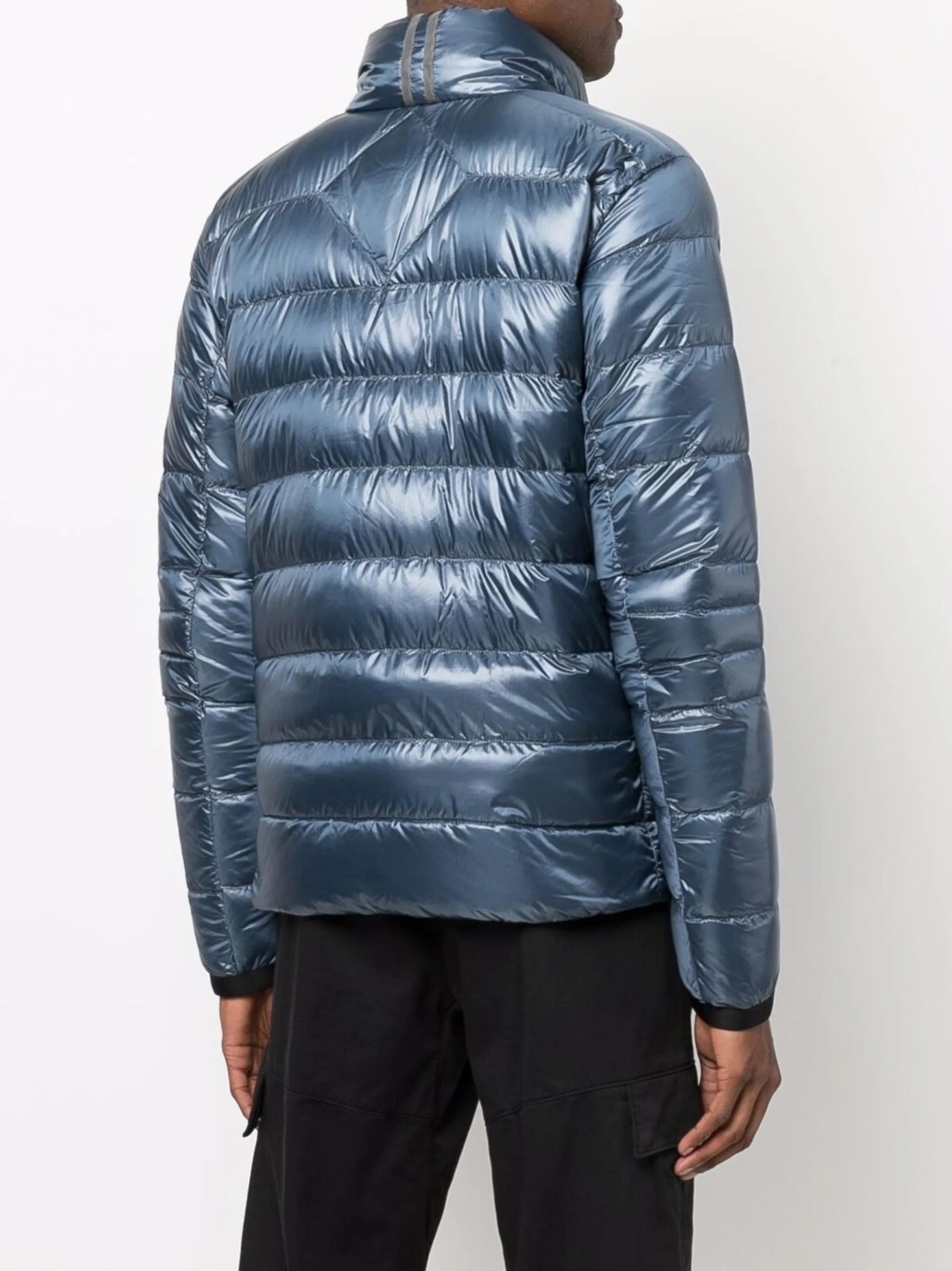 metallic feather-down padded jacket