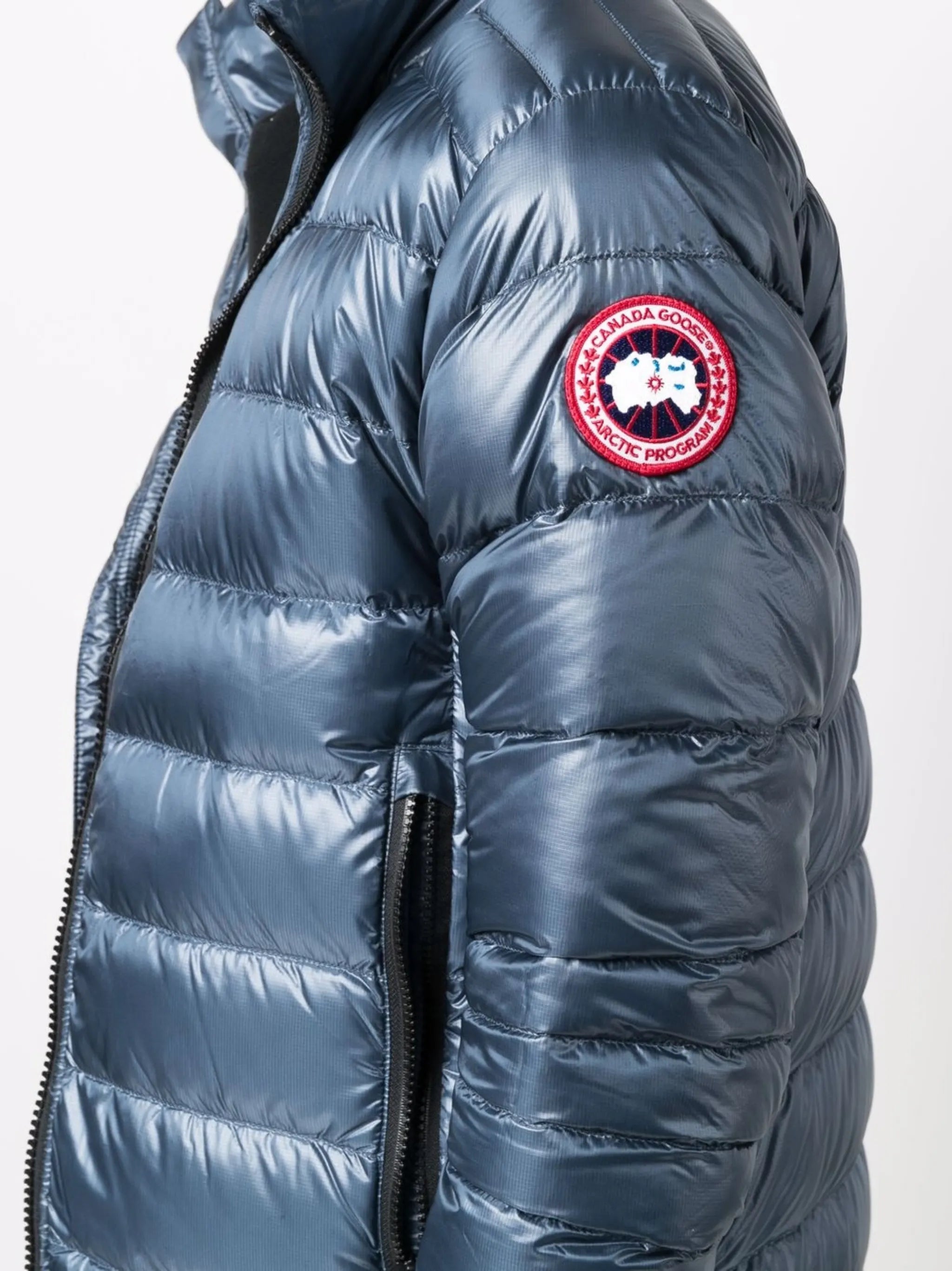 metallic feather-down padded jacket