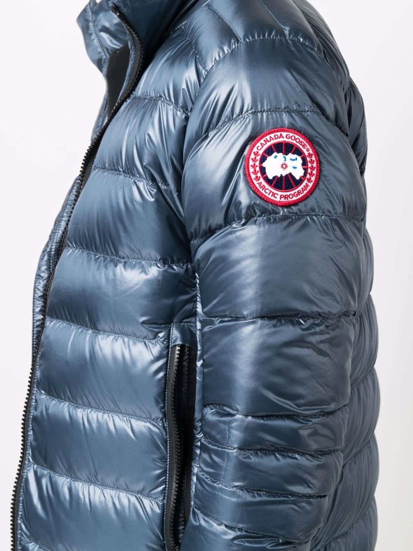 metallic feather-down padded jacket