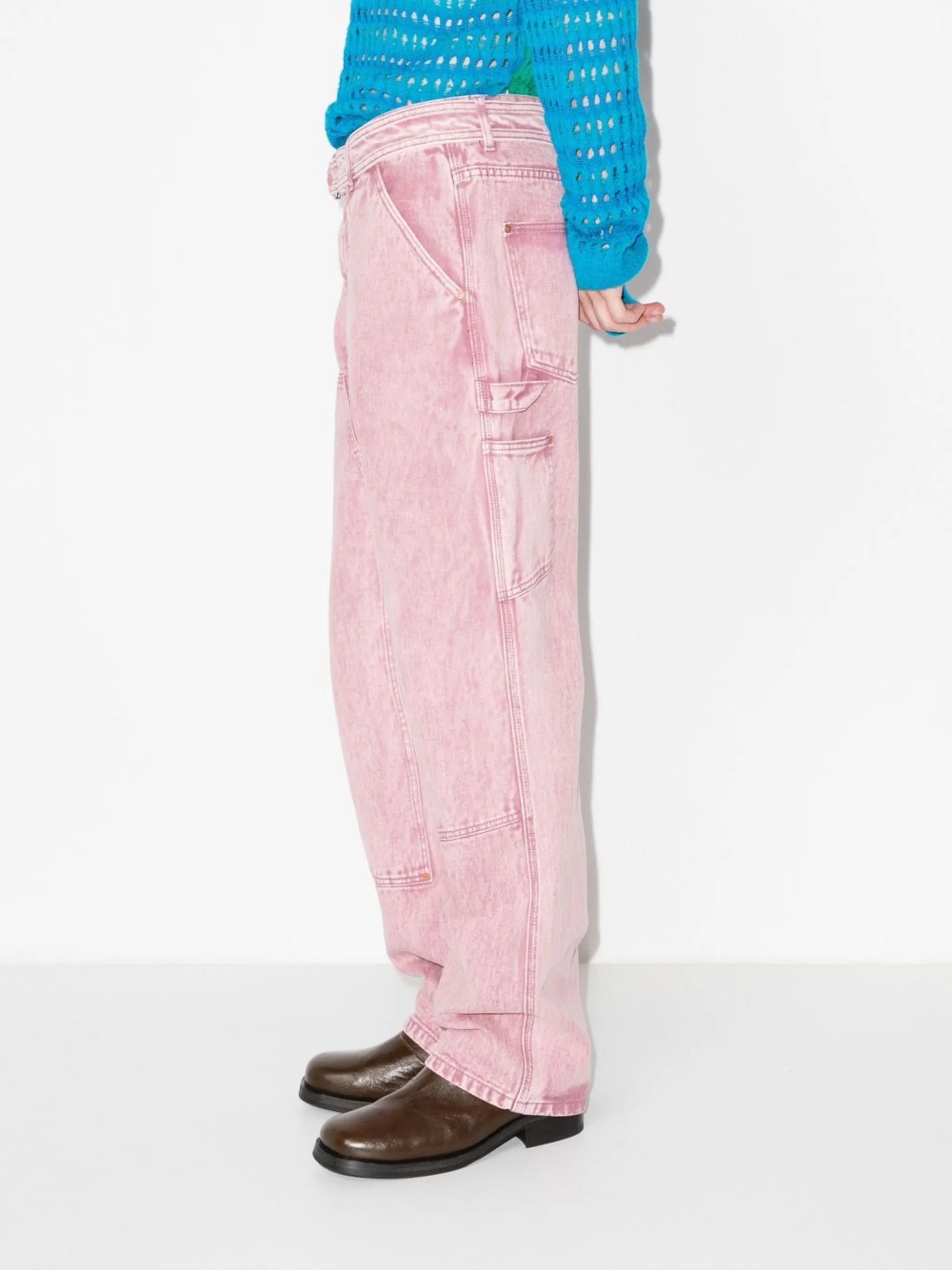 high-waisted wide-leg jeans