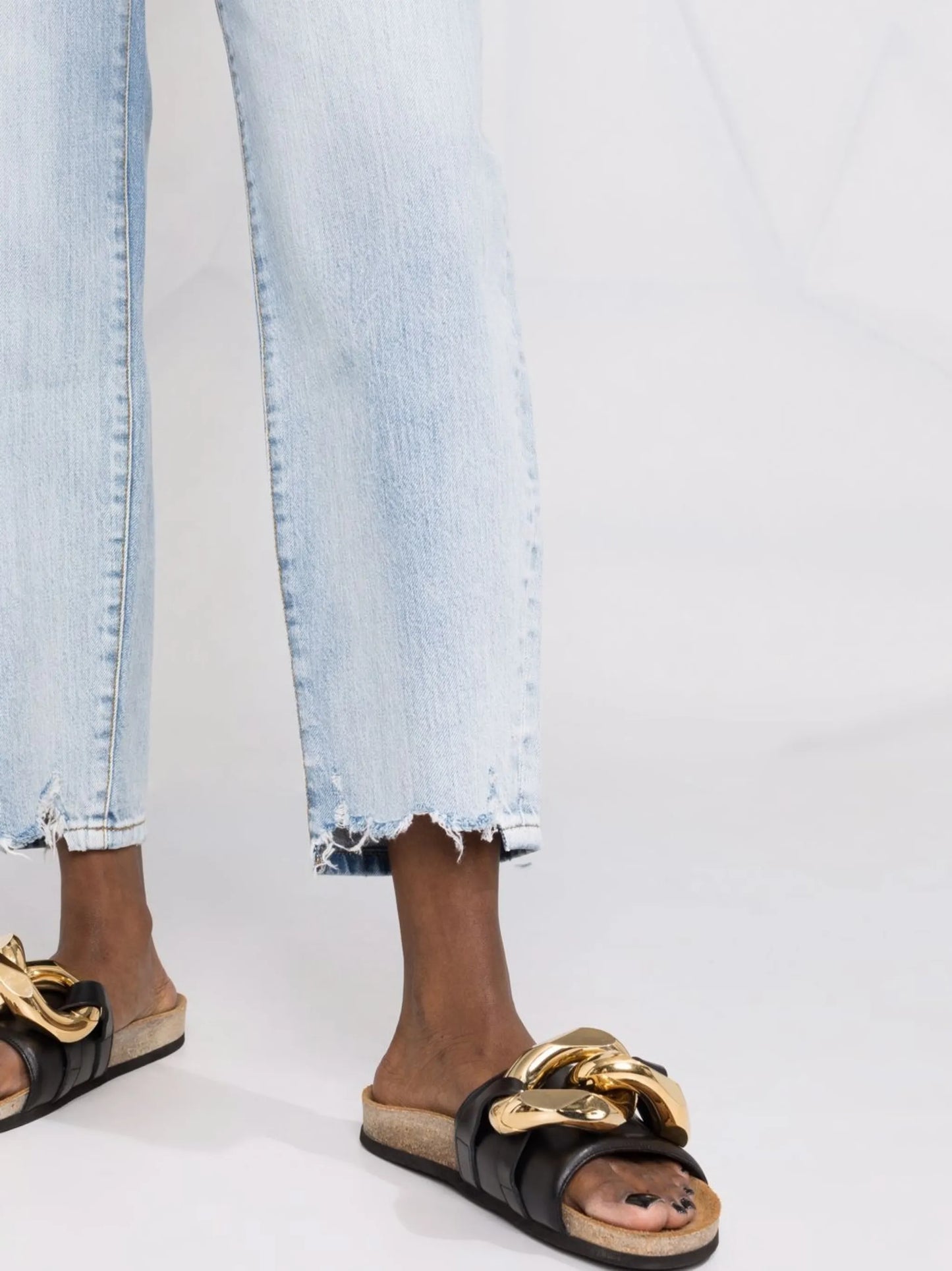 Barrel high-waist jeans