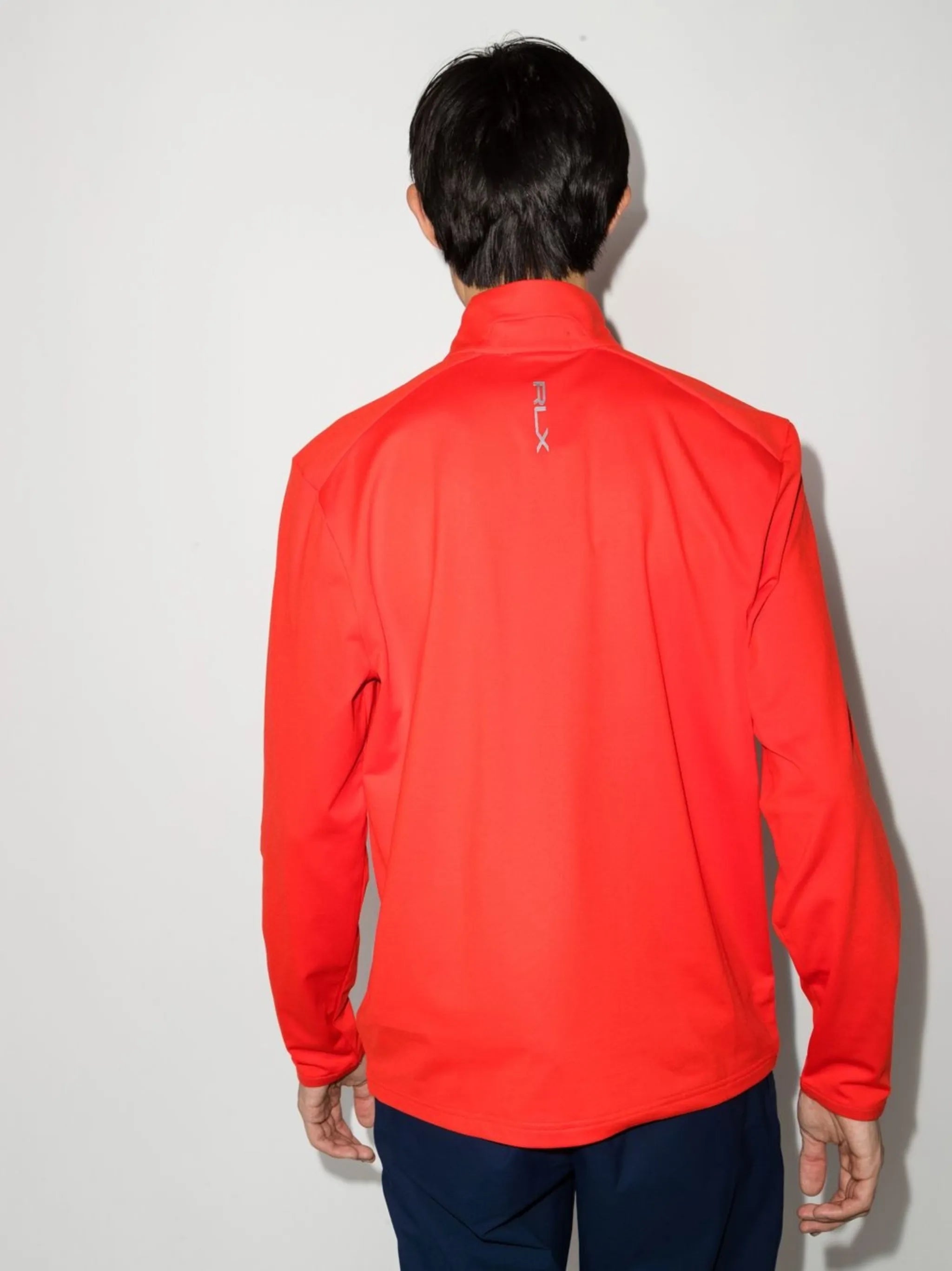 high-neck sweatshirt