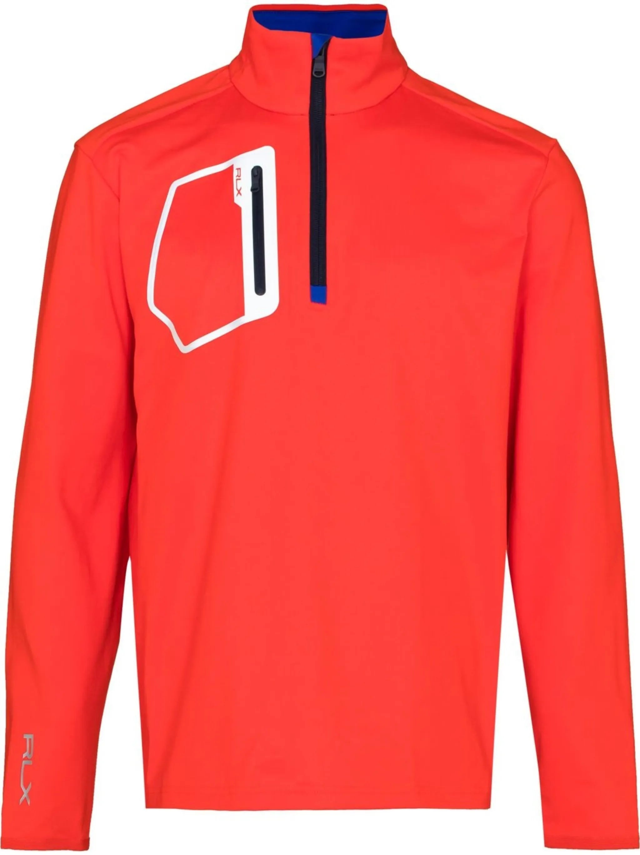 high-neck sweatshirt