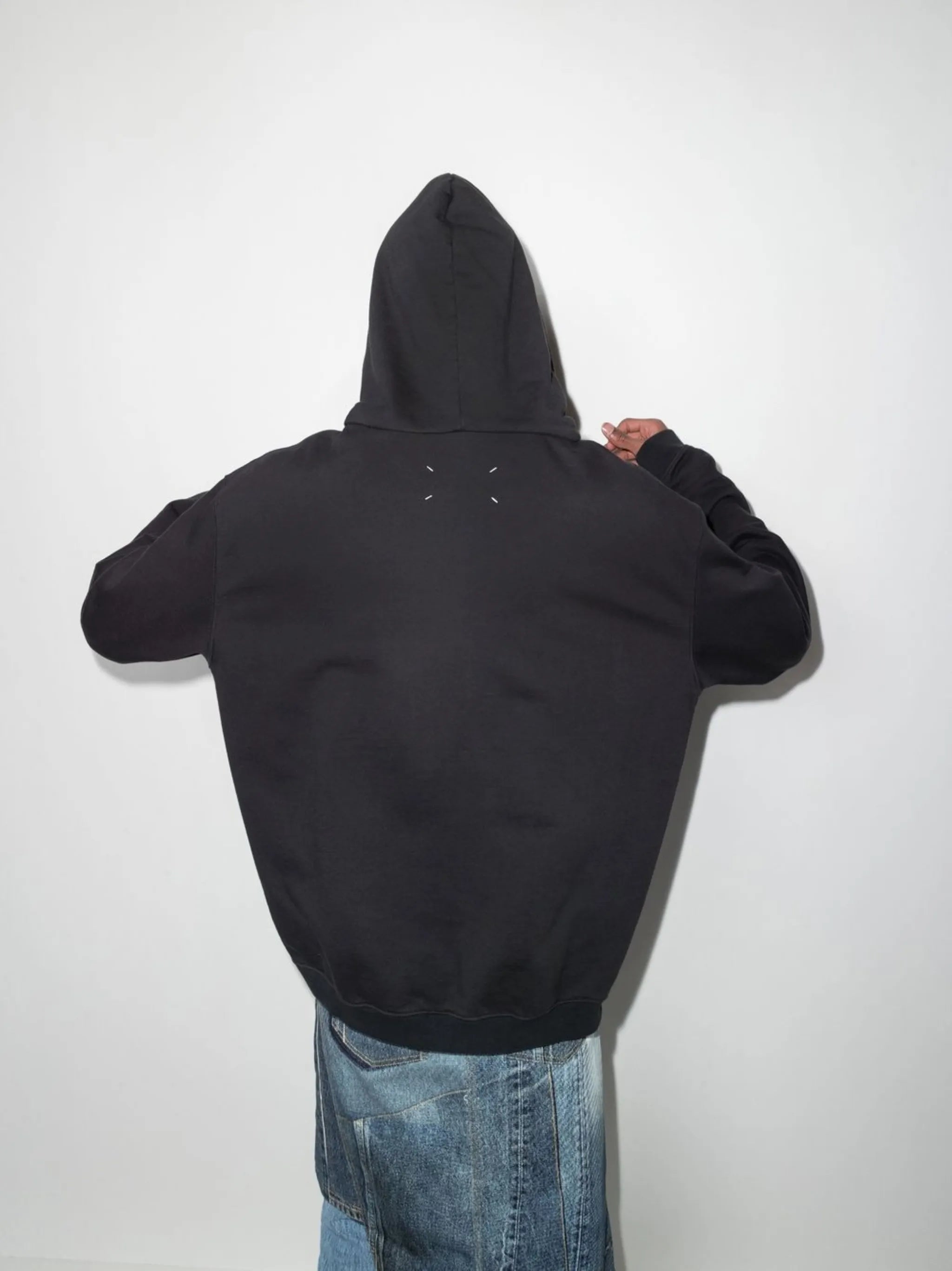 logo-embroidered cotton hoodie