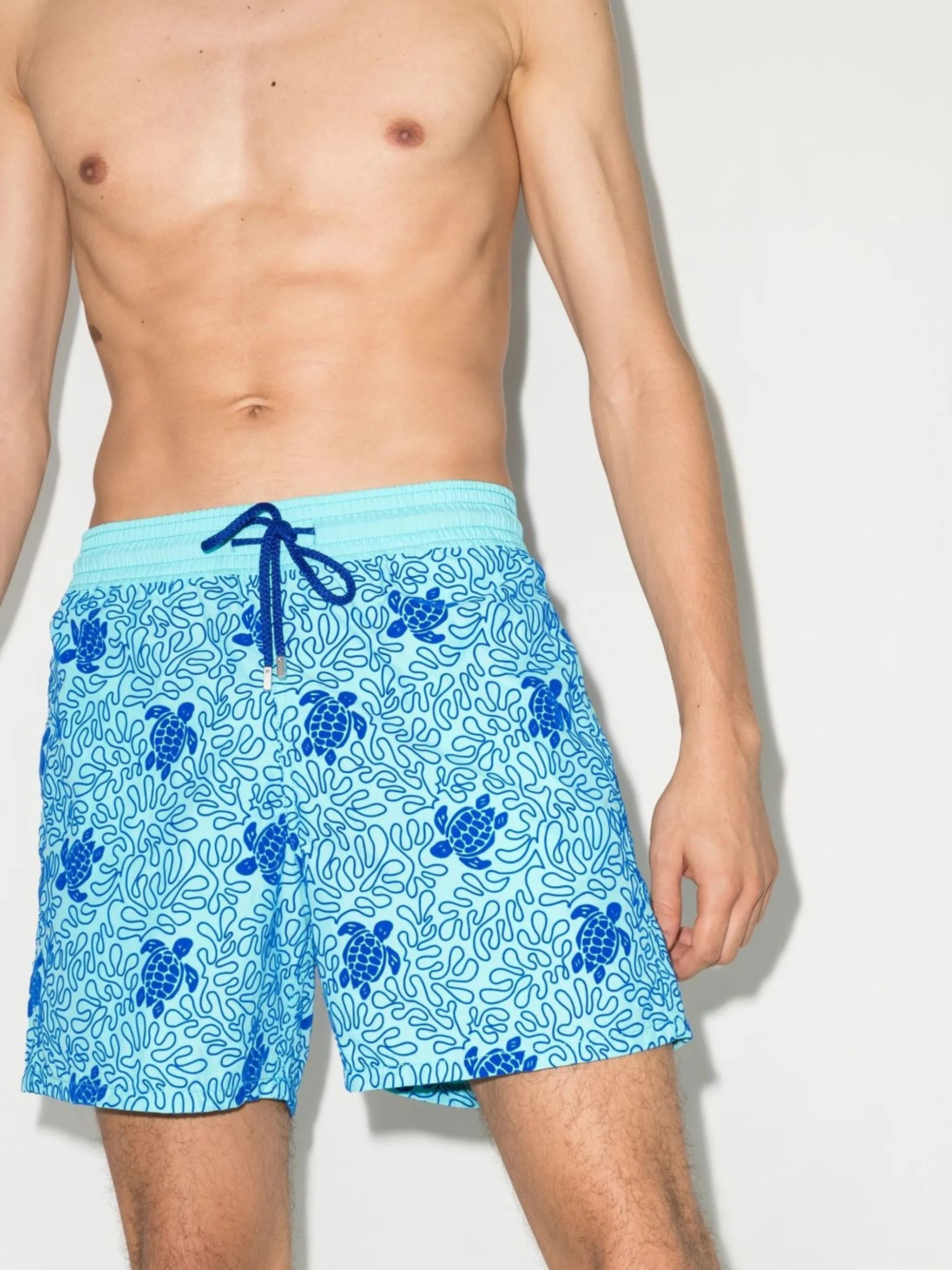 turtle-print swimming shorts