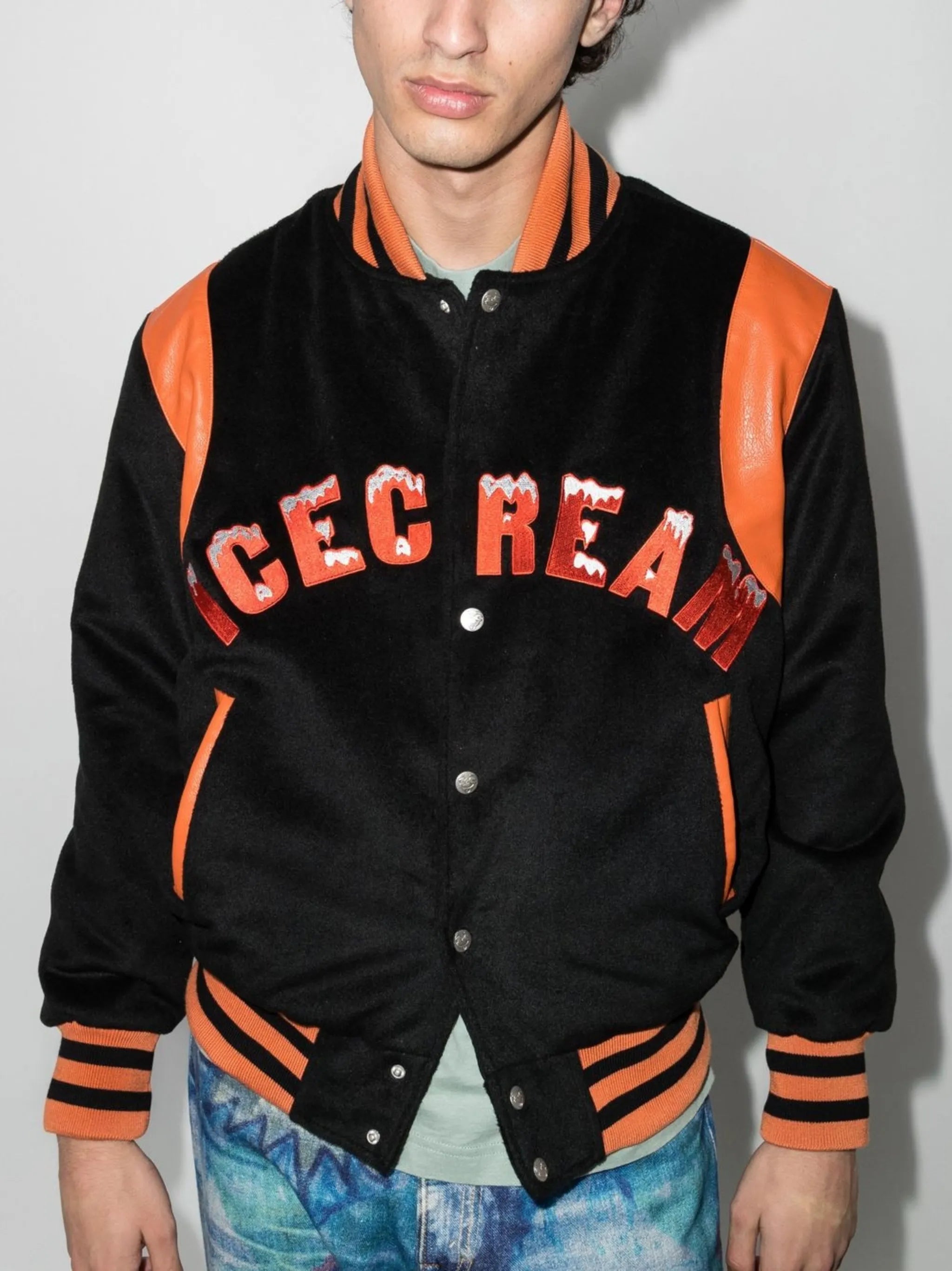 varsity style bomber jacket