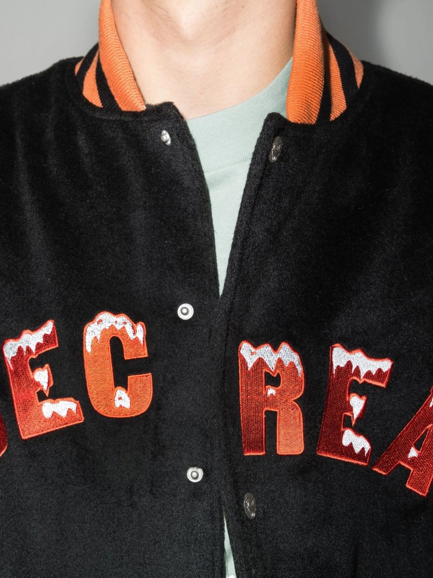 varsity style bomber jacket