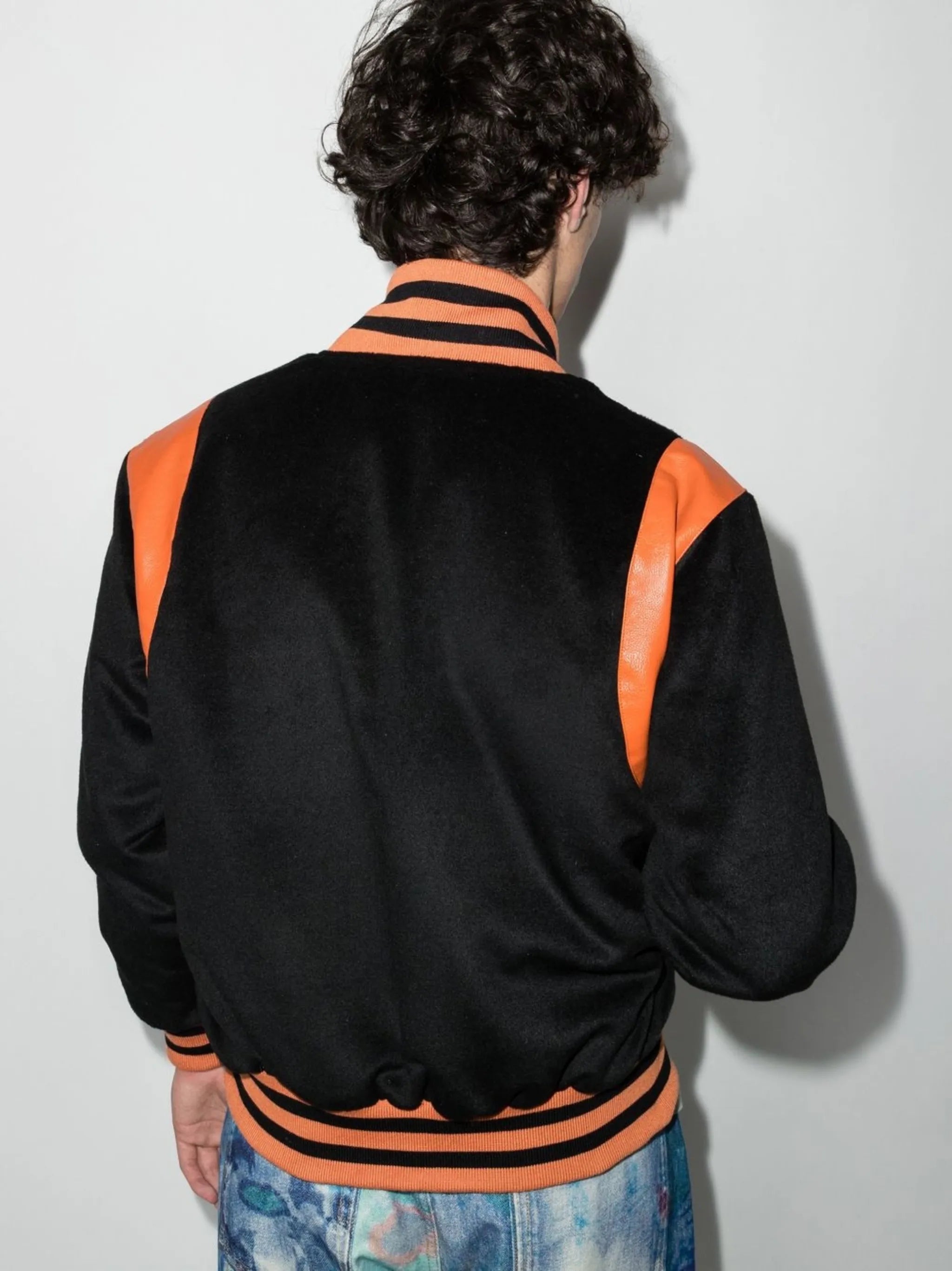 varsity style bomber jacket