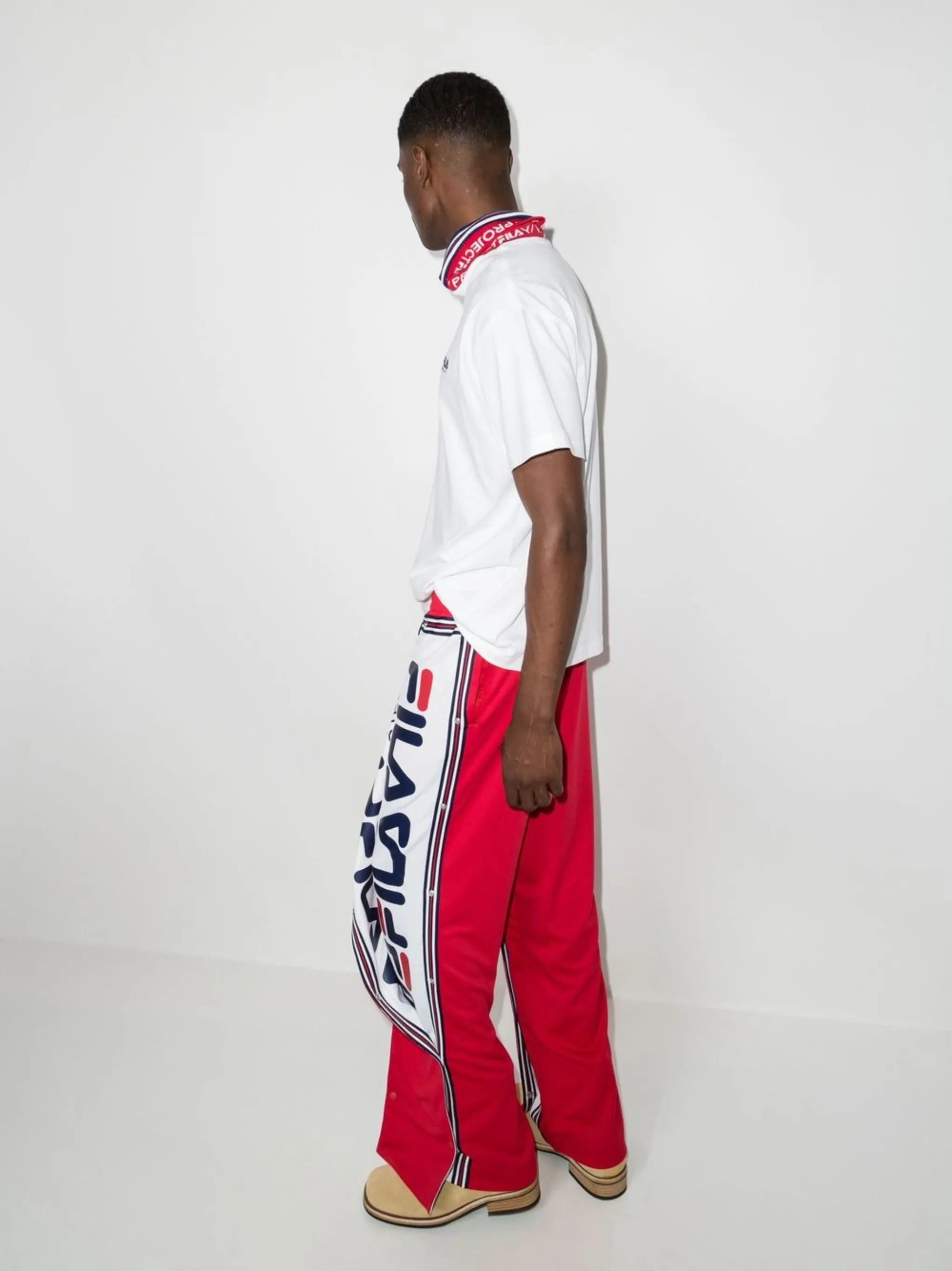 x Fila triple-collar T-shirt