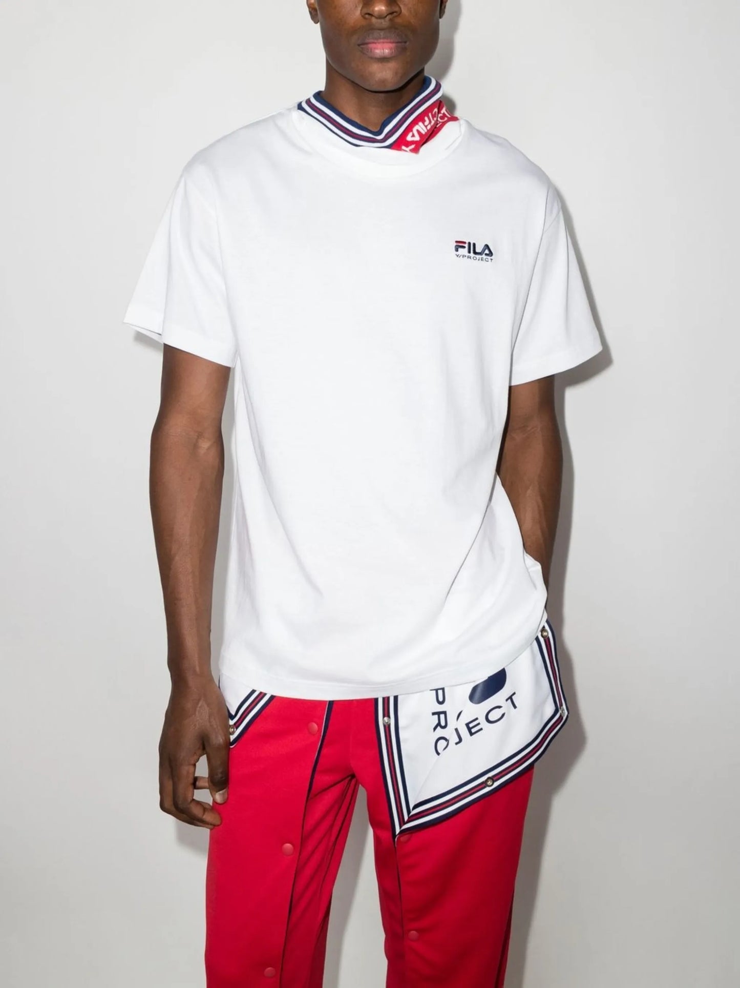x Fila triple-collar T-shirt