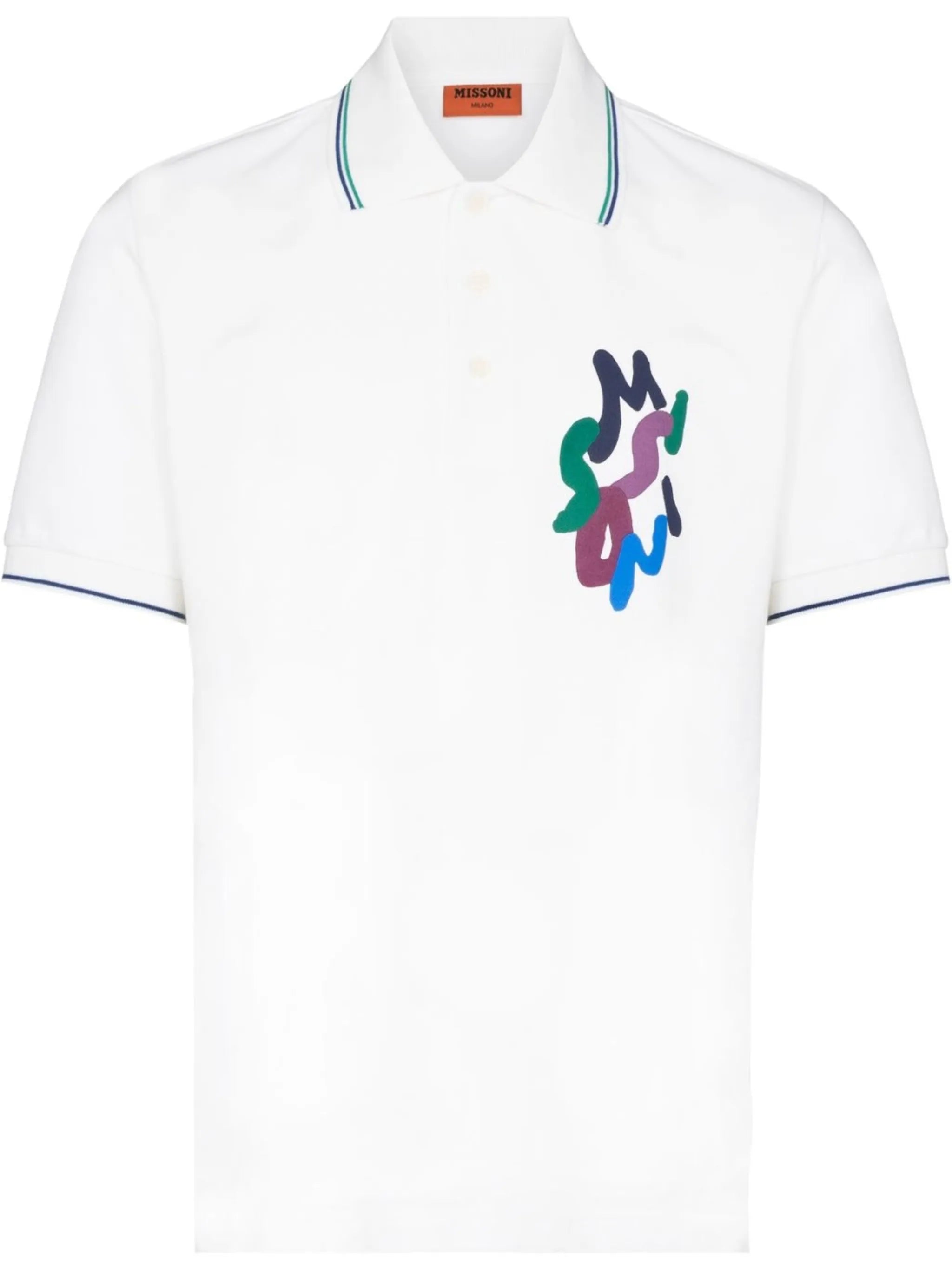 logo-print polo shirt