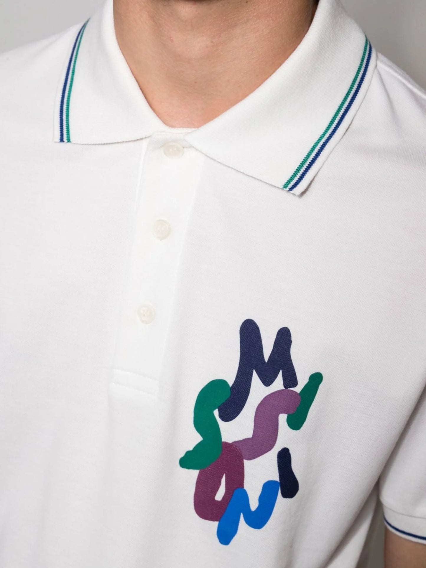 logo-print polo shirt